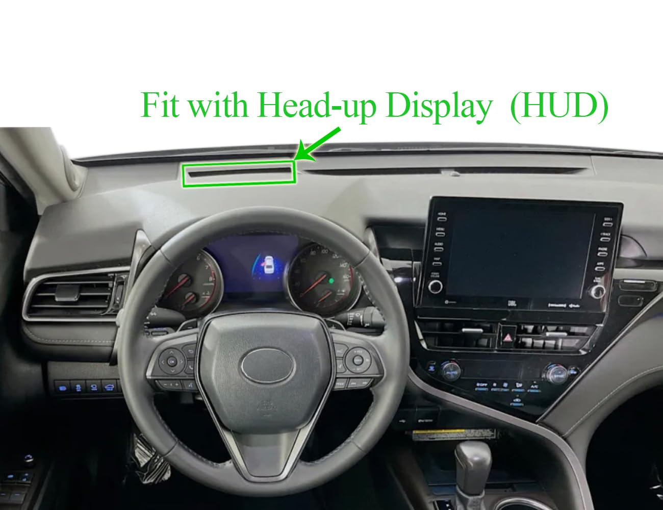 Yiz Dashboard Cover Dash Cover Mat Pad Custom Fit For Toyota Camry 2018 2019 2020 2021 2022 2023 With Head Up Display (Black) Z1