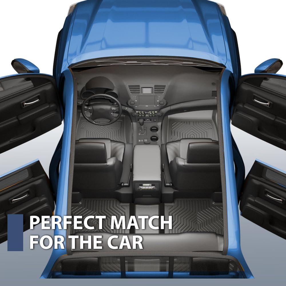 Pit66 Mats Cargo Liners Compatible With Toyota 4Runner 2013-2024/ Fit Lexus Gx460 2014-2023 (Heavy Duty) Tpe 3-Piece Premium,Bla