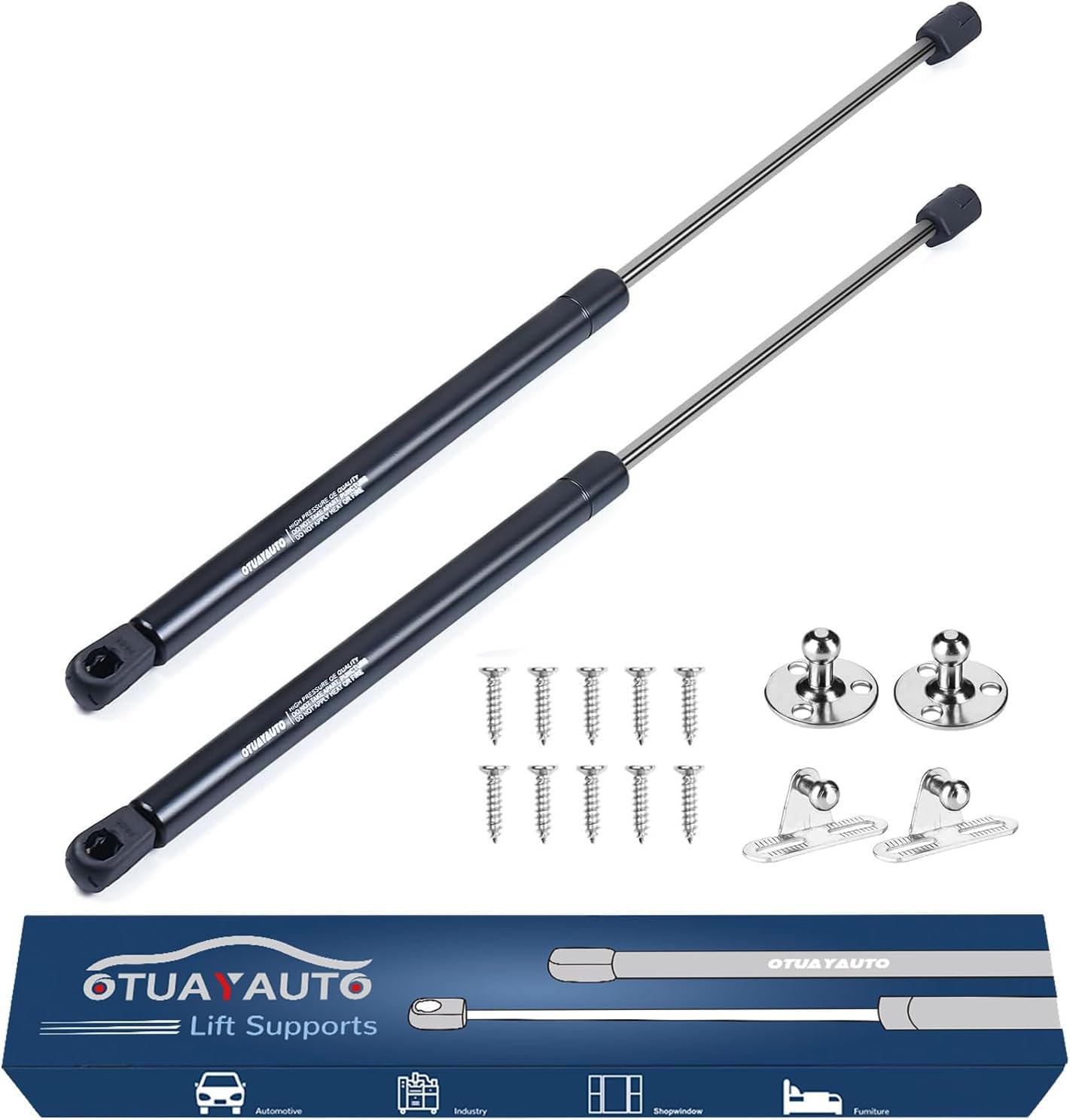 Otuayauto 19 Inch Gas Strut - 178N/40Lbs Universal Lift Support - C1620651 Gas Shocks For Tool Box Shock, Truck Cap Strut, Hydra