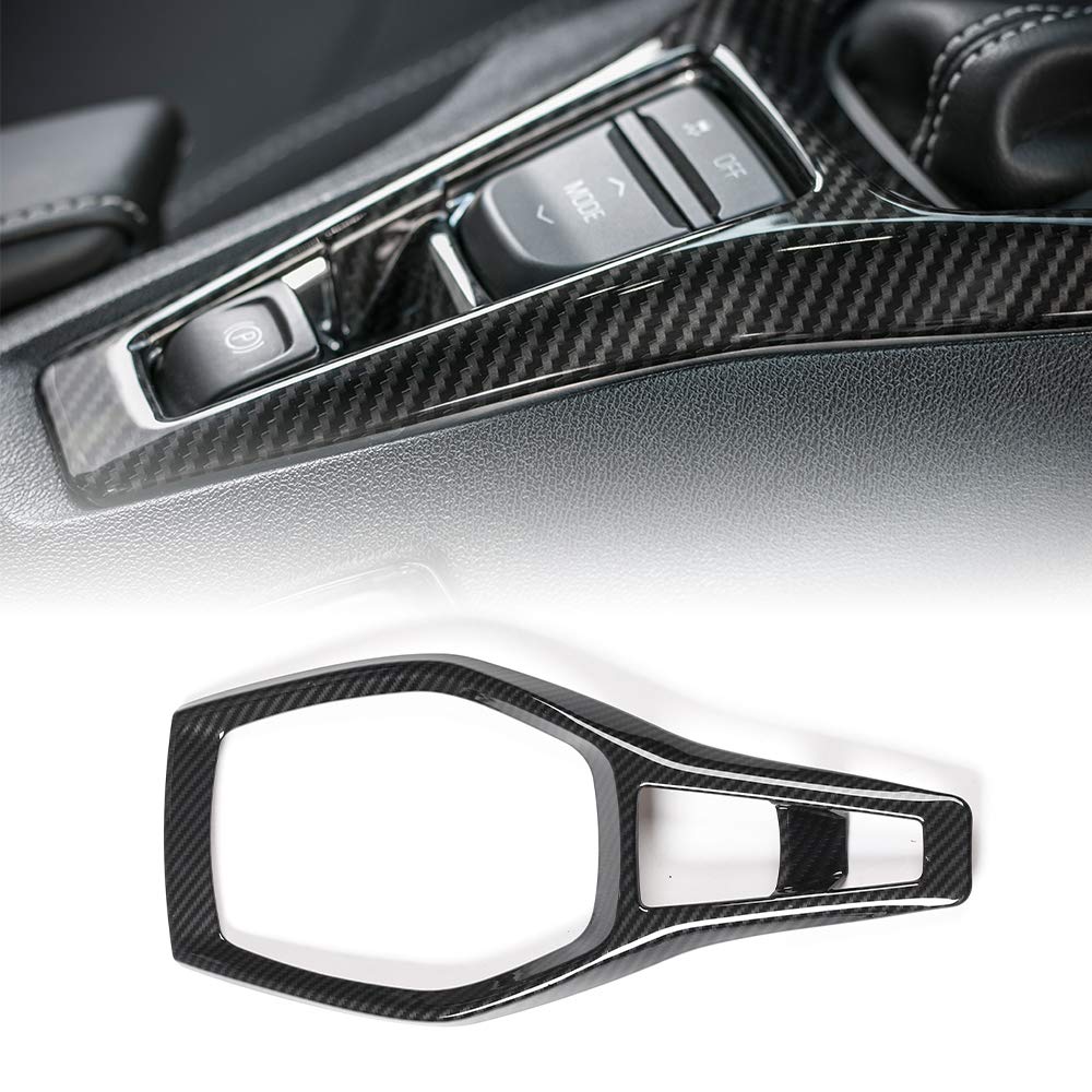 Cherocar Gears Shift Panel Trim Cover Dash Board Decor Sticker For Chevrolet Camaro 2016+, Interior Decoration Accessories (Carbon Fiber 1)…