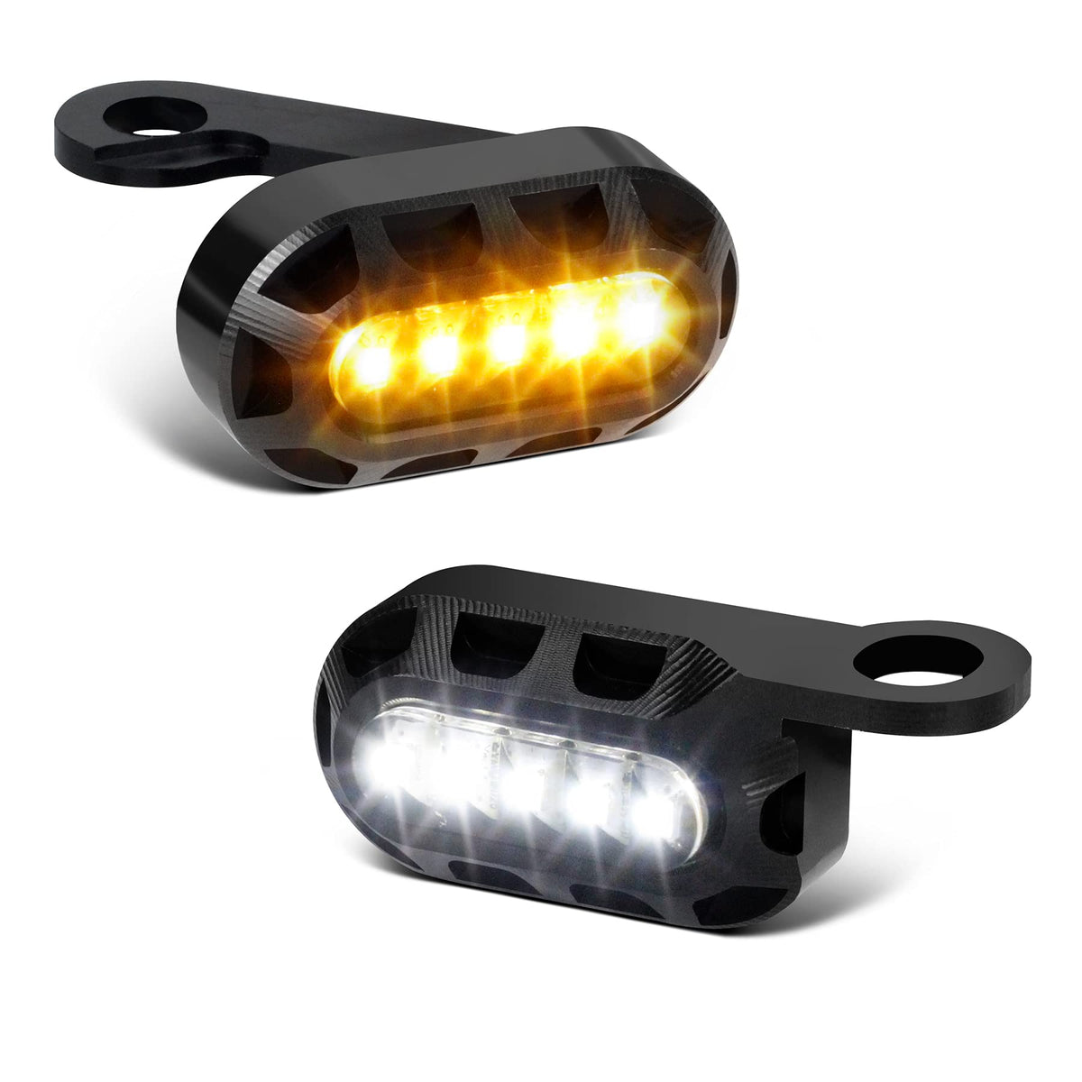 Quasco Led Motorcycle Turn Signals Switchback Mini Blinkers Handlebar Marker Light Compatible With Harley Sportster 1200 Iron 88