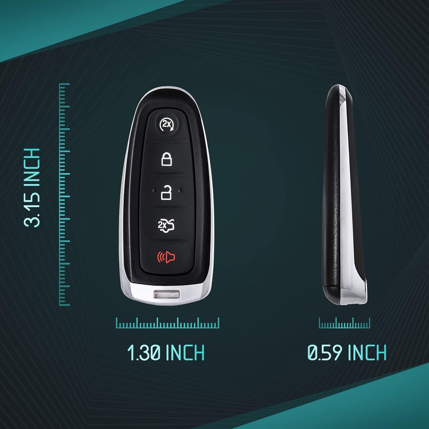 Helloauto Key Fob For Ford Explorer Edge, For 2011-2015 Flex Taurus 2013-2019, For Expedition Focus Lincoln Mks Mkt Mkx Navigato