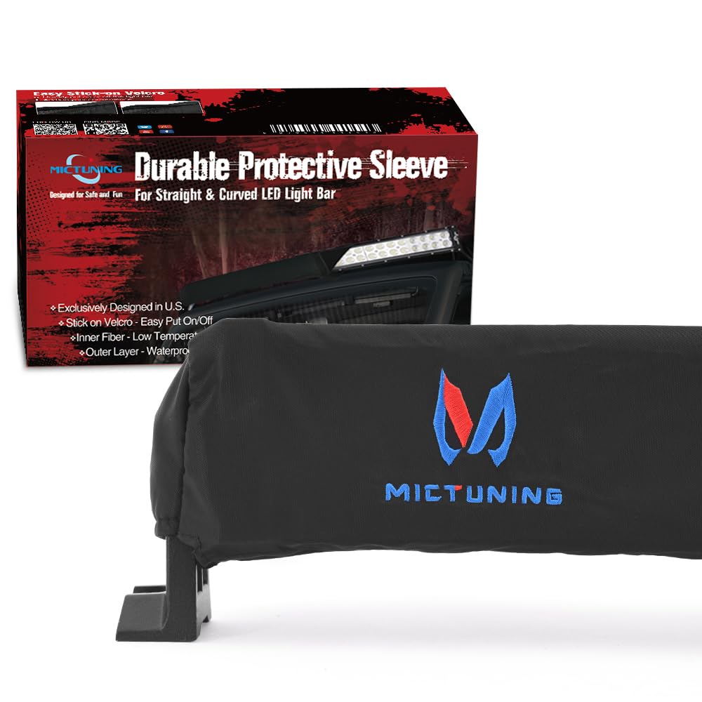 Mictuning 32 Inches Universal Straight And Curved Led Light Bar Cover - Water-Resistant, Windproof, Dustproof, Snowproof Scratch