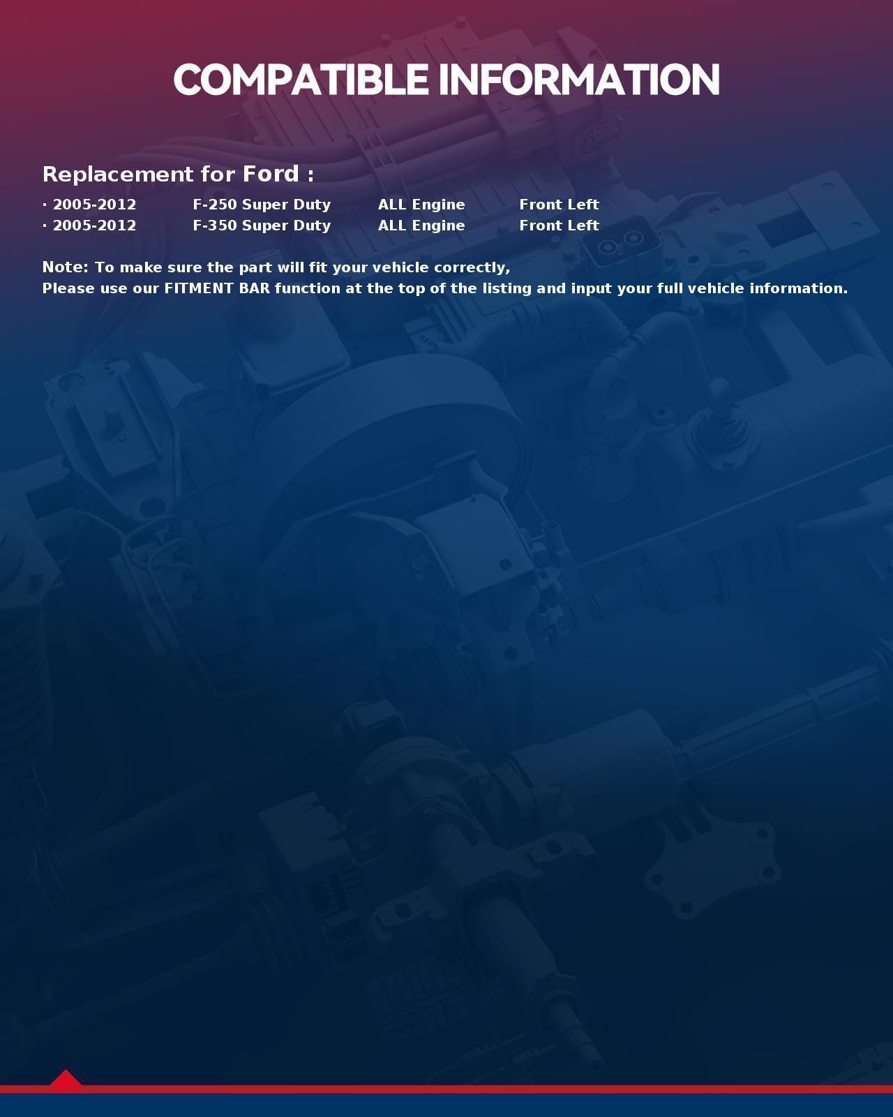 Kax Front Left Brake Caliper 18B5023 Compatible For F250 Super Duty 2005-2012, F350 Super Duty 2005-2012, Replacement Brake Cali