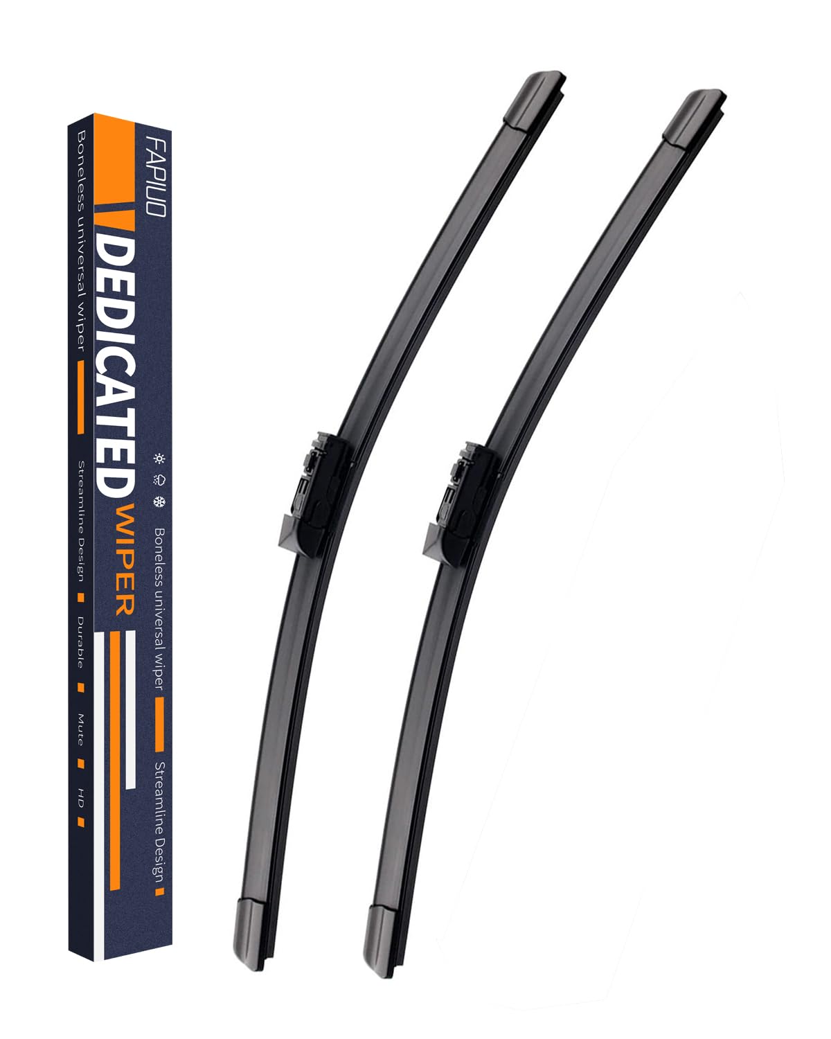 Replacement For Mazda Cx-9,Cx-5 2017-2021,Mazda 6 2018-2021 Silent Wipers -Fapiuo Front Windshield Wipers 24''+18'' Blade Set (2