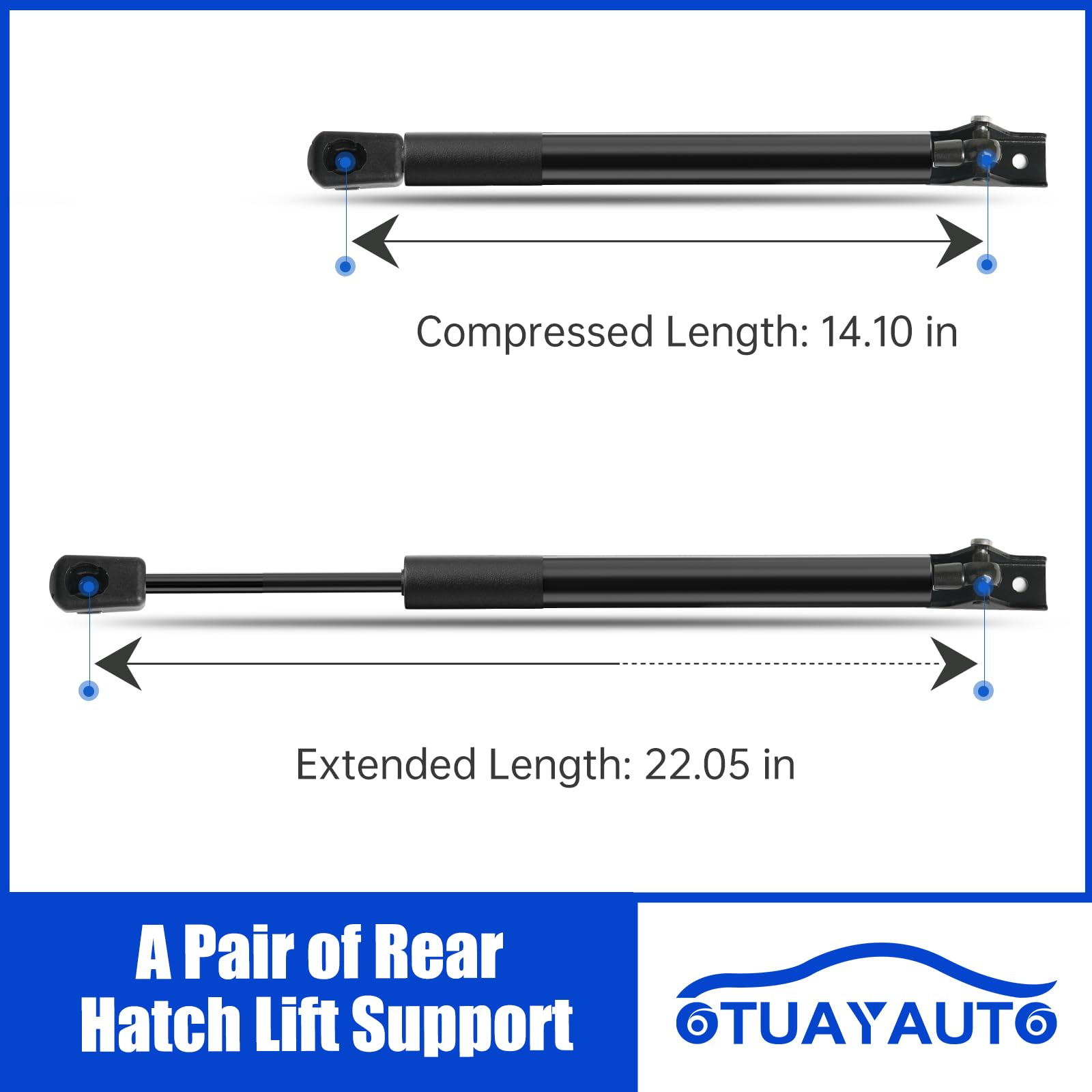 Otuayauto Rear Hatch Struts Replacement For Jeep Cherokee Xj 1997-2001 Premium Tailgate Lift Supports Shock Gas Spring Set Oe 55