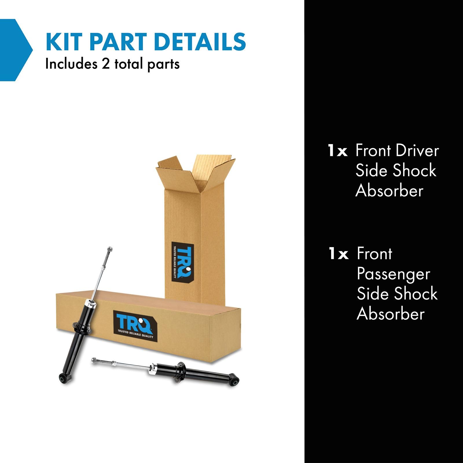 Trq Front Shock Absorber Set Compatible With 1998-2005 Lexus Gs300 1998-2000 Gs400 2001-2005 Gs430 2002-2005 Sc430