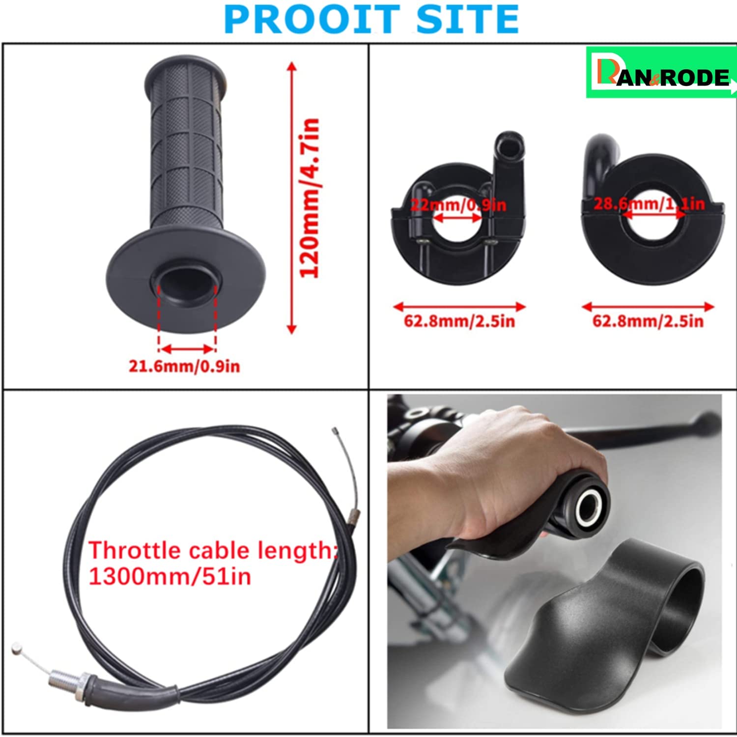 Mini Bike Throttle Assembly Throttle Cable For Coleman 200Cc Ct200U Mb200 Ct200U-Ex Bt200X Baja Warrior Parts Twist Throttle Motorcycle Cruise Control