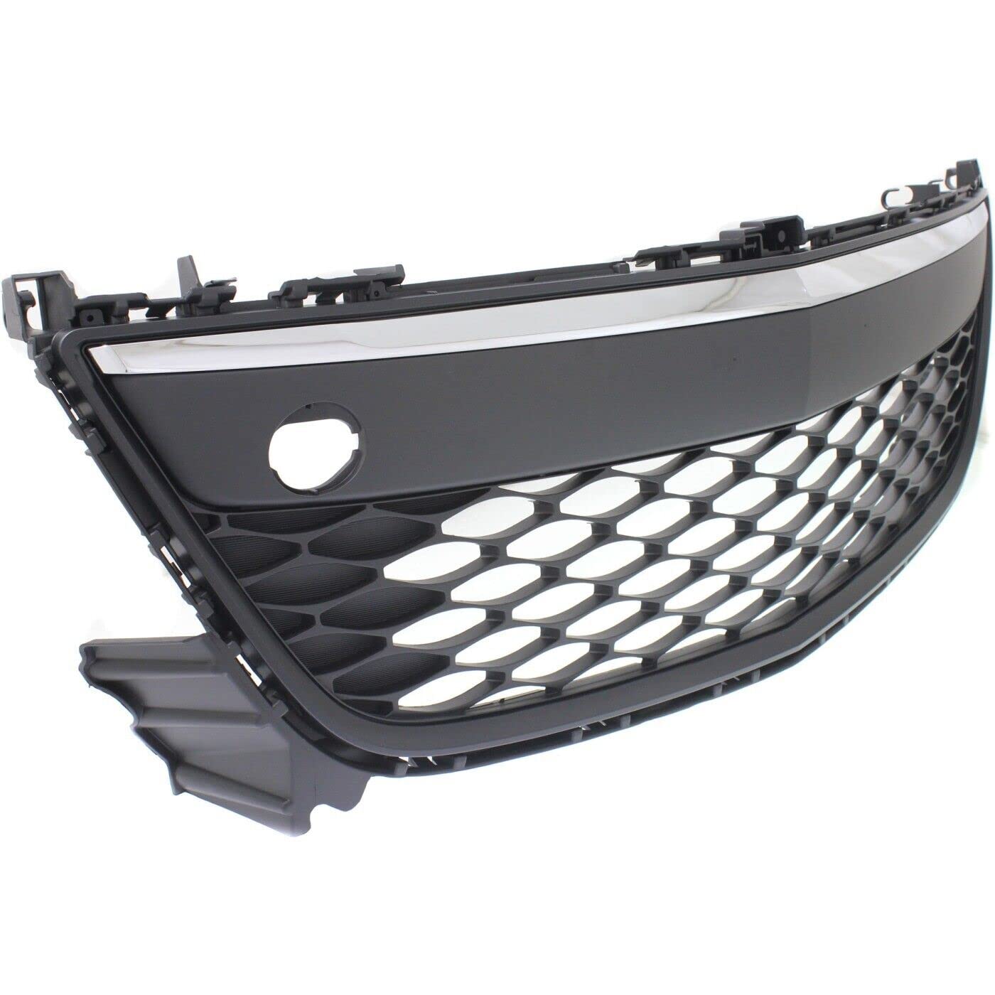 Fitrite Auto Parts New Front Bumper Grille For 2010-2012 Mazda Cx7, Without Fog Light, Chrome And Black, Made Of Plastic Ma1036121 Eh44501T0H