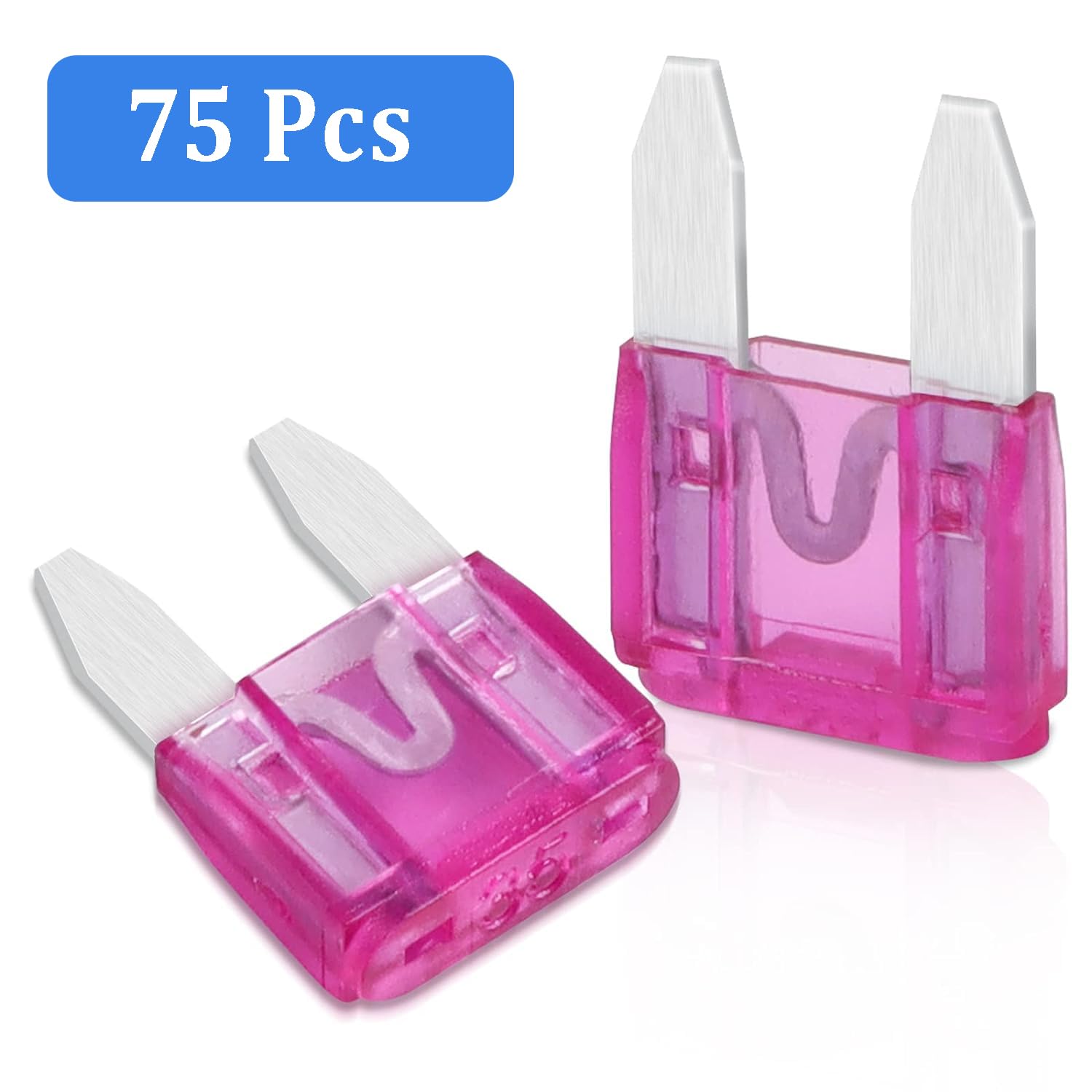 75 Pcs 35Amp Mini Fuse, 35 A Mini Car Blade Automotive Fuses for Car RV Truck SUV Motorcycle Boat