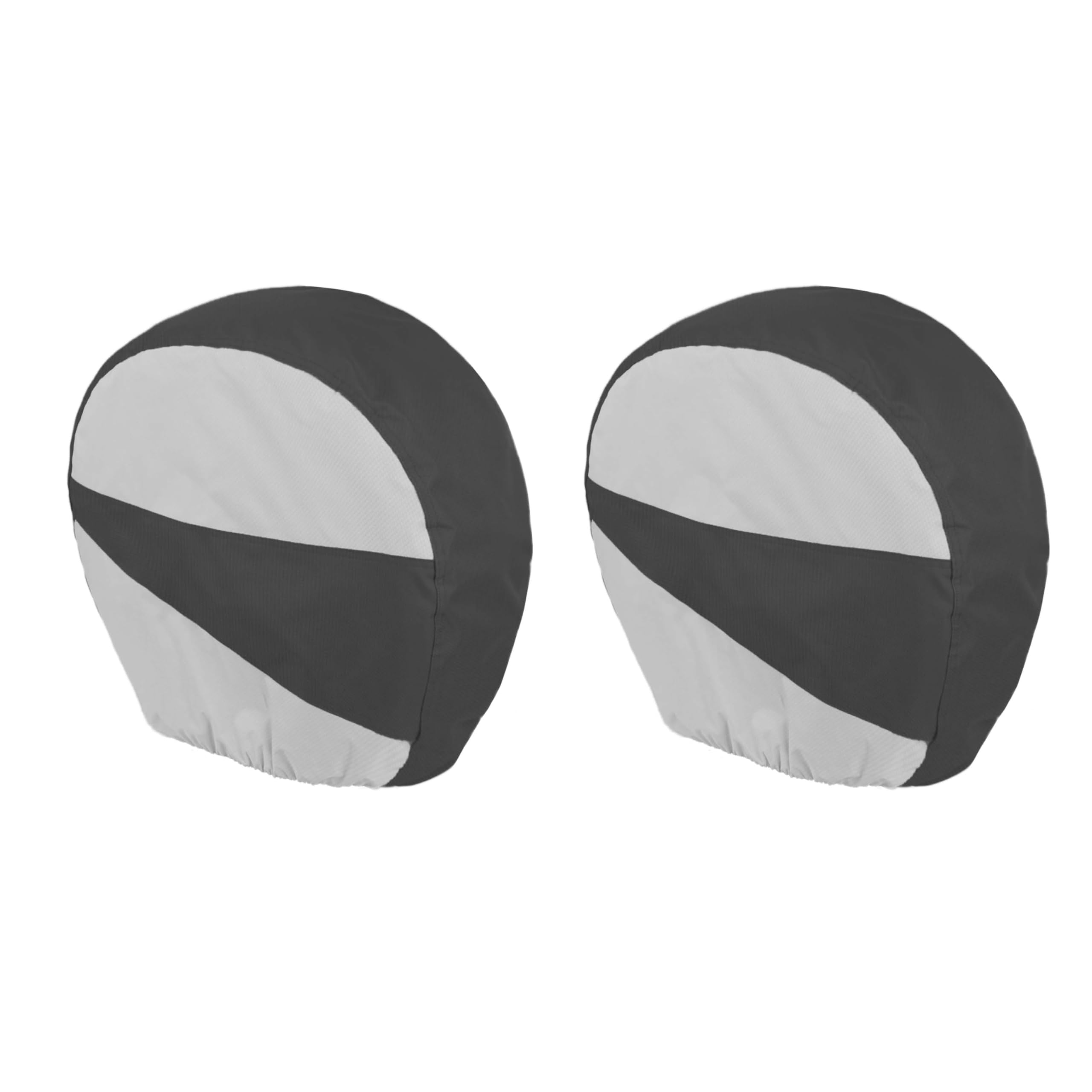 Explore Land Tire Covers 2 Pack - Tough Tire Wheel Protector For Truck, Suv, Trailer, Camper, Rv - Universal Fits Tire Diameters 23-25.75 Inches, Black & Gray