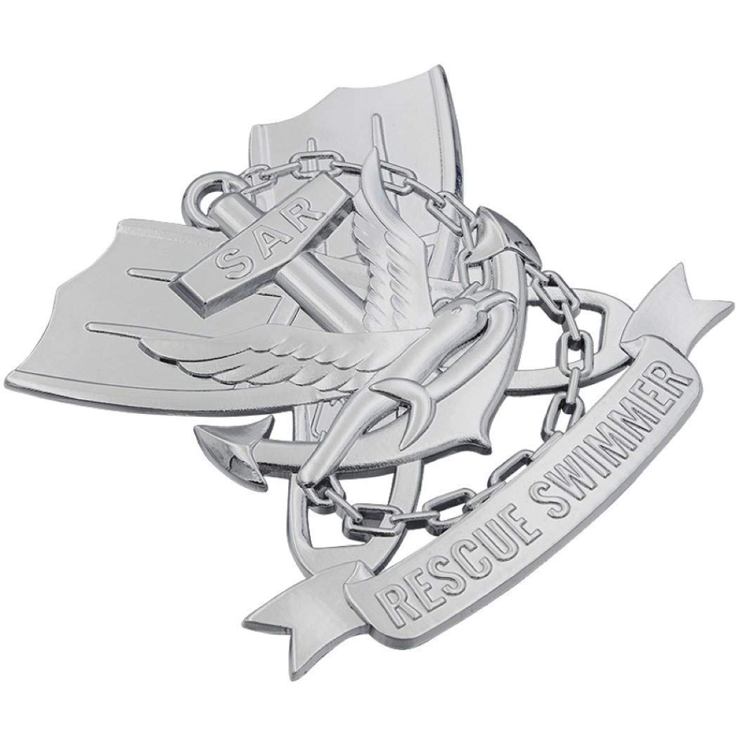 Navy Rescue Swimmer Metal Decal Auto Emblem