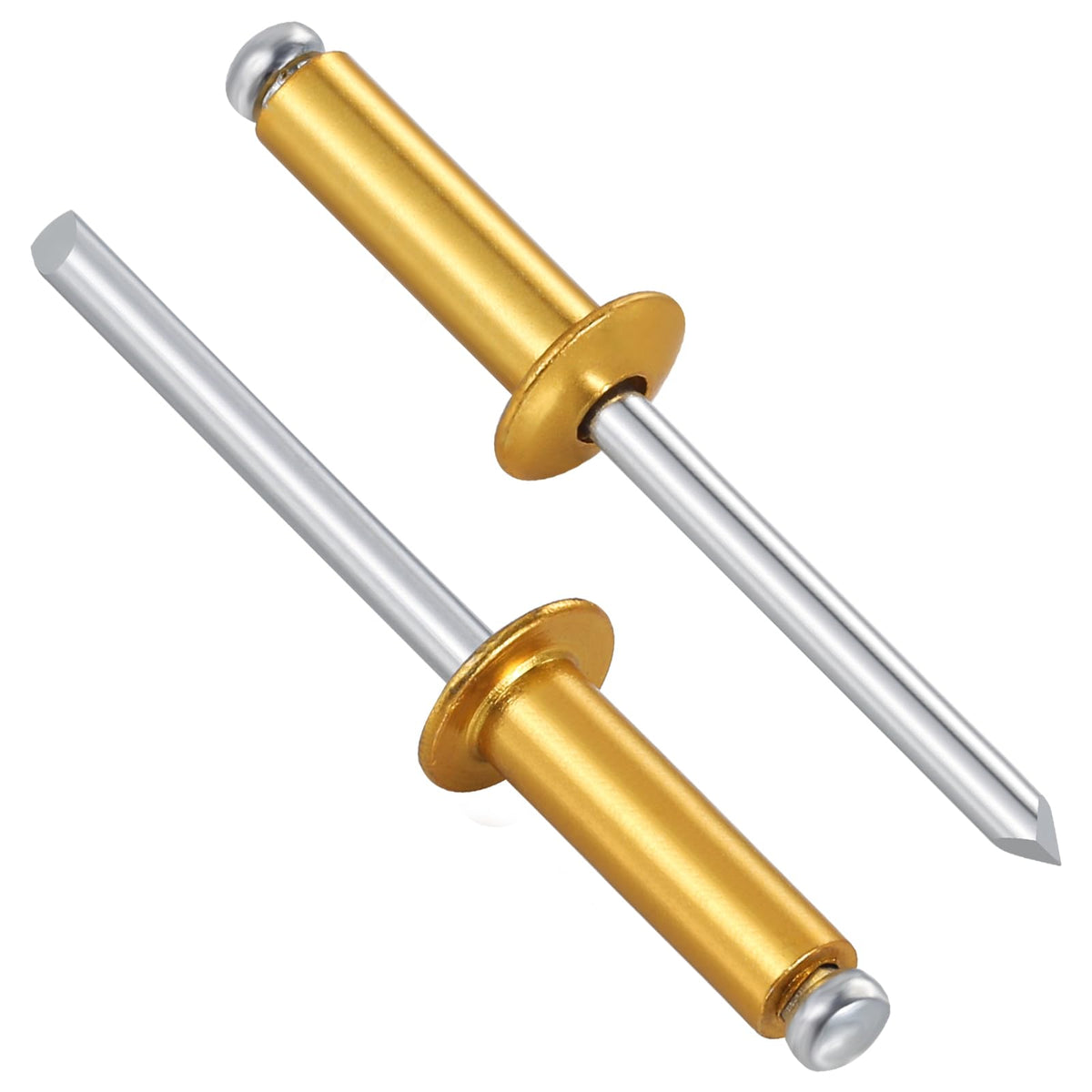 Wensilon (180 Pcs) 3/16'X3/4' Golden Aluminum Blind Pro Rivets,Golden Aluminum Grip And Steel Mandrel