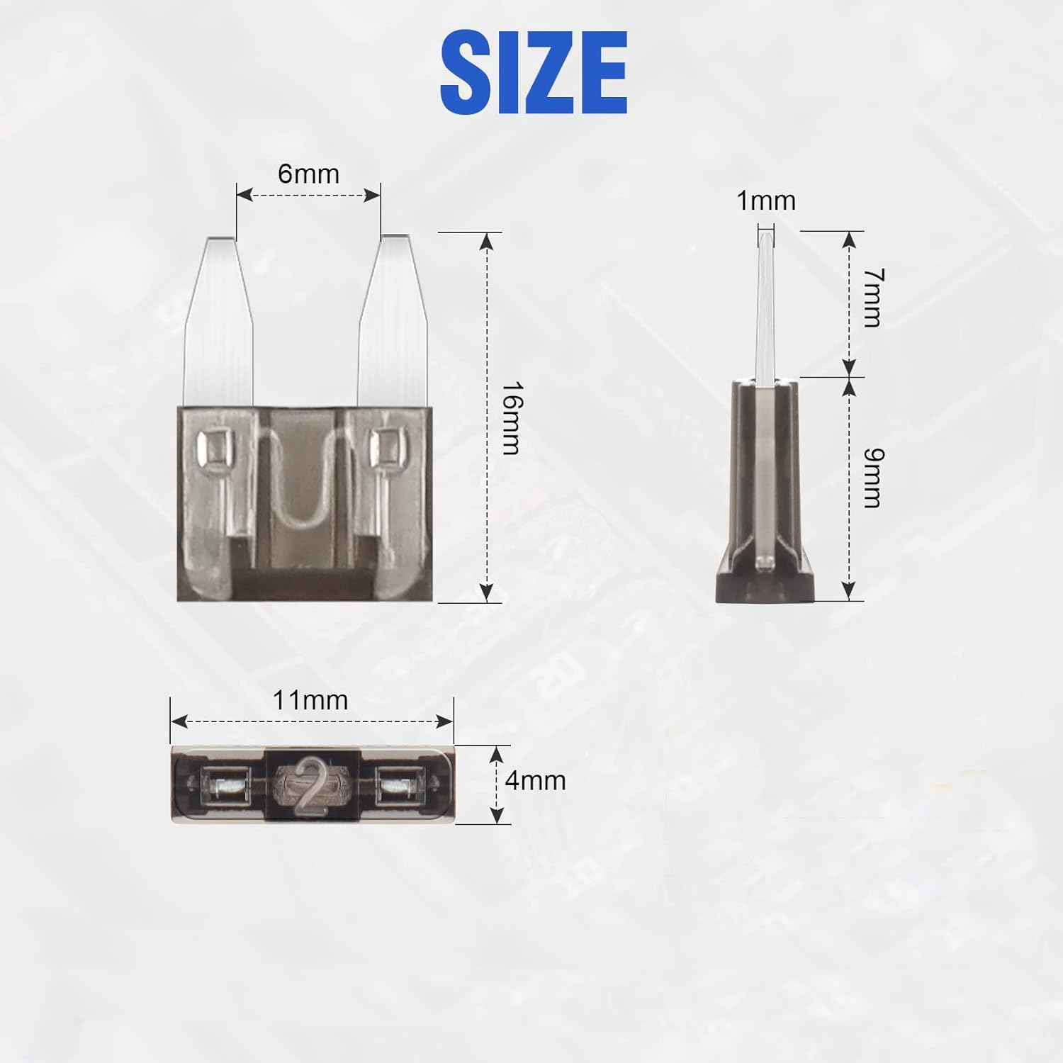 75 Pcs 2Amp Mini Fuse, 2 A Mini Car Blade Automotive Fuses for Car RV Truck SUV Motorcycle Boat