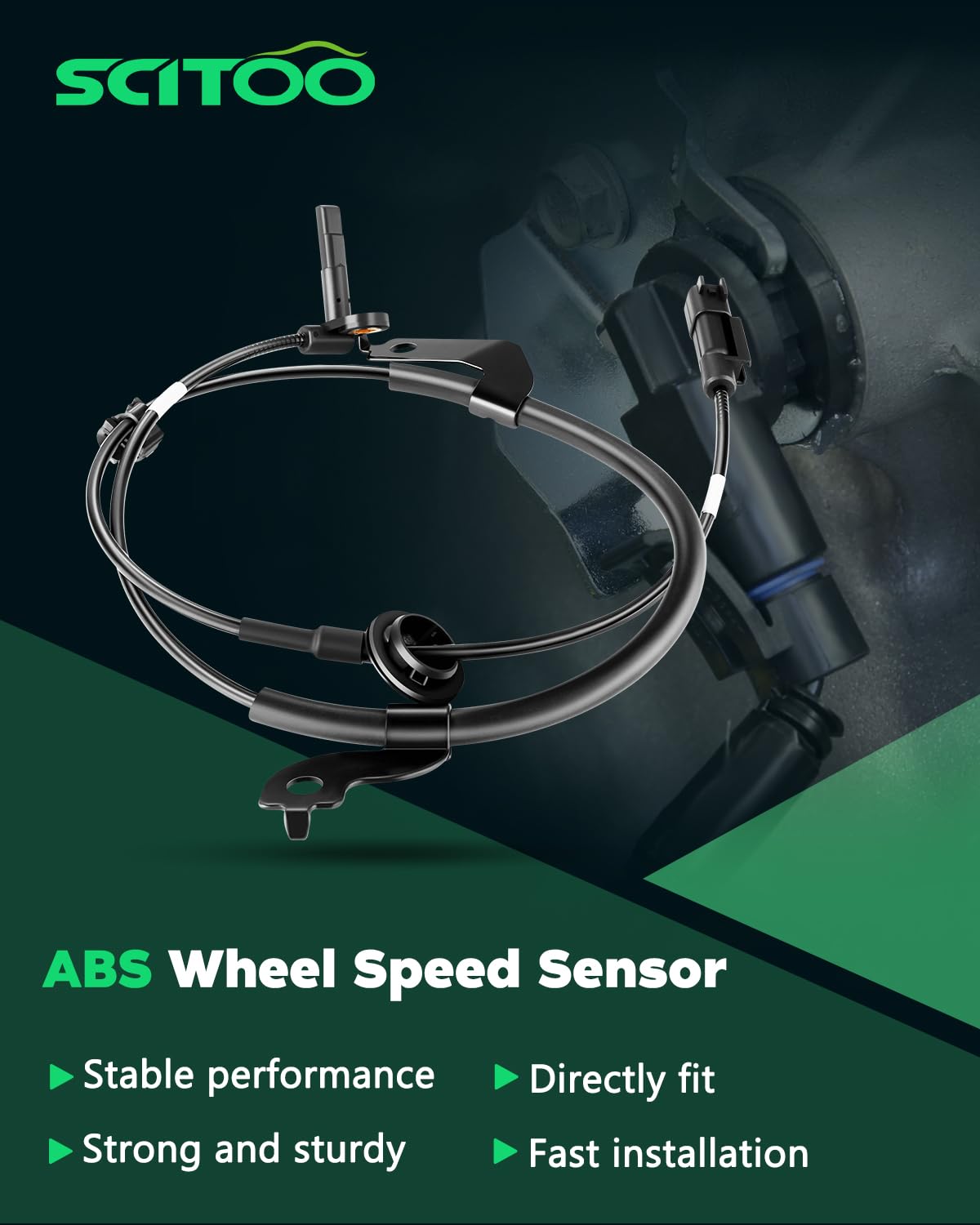 Scitoo 2 Pcs Front Left Right Abs Wheel Speed Sensors Fit For 2008 2009 2010 2011 2012 2013 2014 2015 For Mitsubishi Lancer,2007