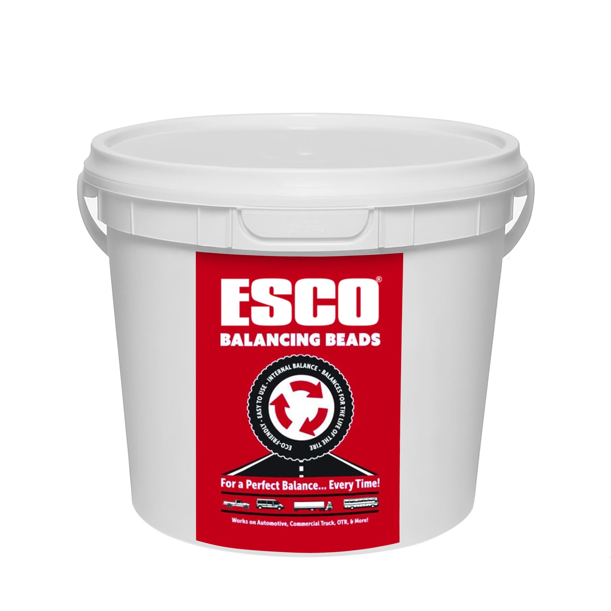 ESCO Tire Balance Beads - 17.6 lb Bulk Bucket (Model 20466C) | Reusable Ceramic Balancing Beads for Truck, RV, Motorcycle, Trail