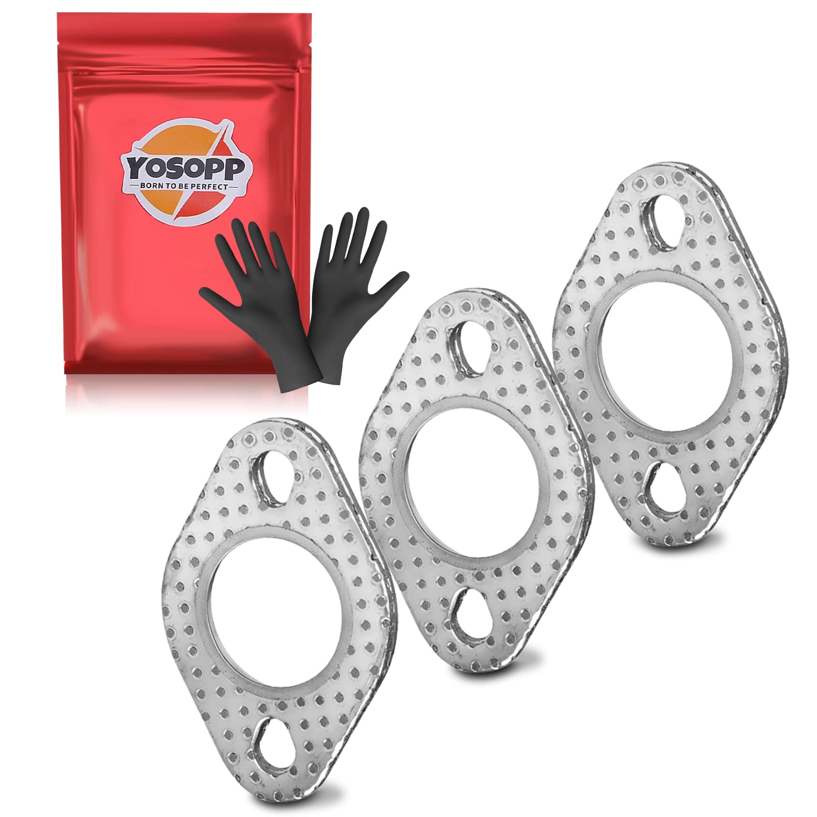 YOSOPP GY6 Exhaust Gasket - 50cc 70cc 90cc 110cc 125cc 150cc Scooters ATVs - GMB139 Engine Moped Quad 4 Wheeler - Dune Buggy Go 