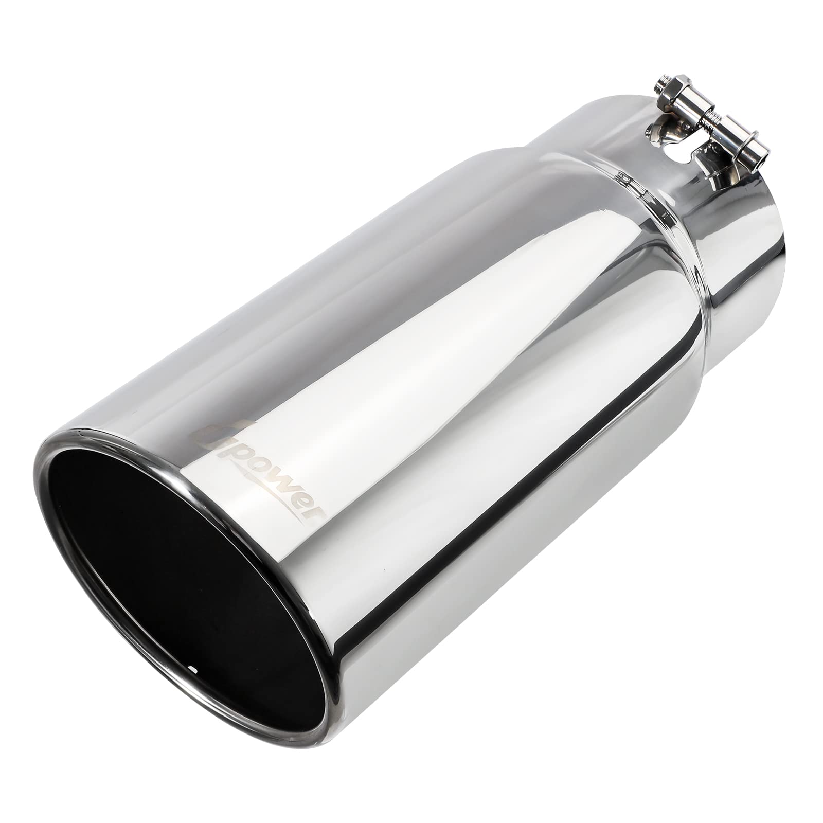 Upower Universal Diesel Trucks Car Exhaust Tip 4 Inch Inlet 6' Outlet 15' Long Stainless Steel Bolt-On