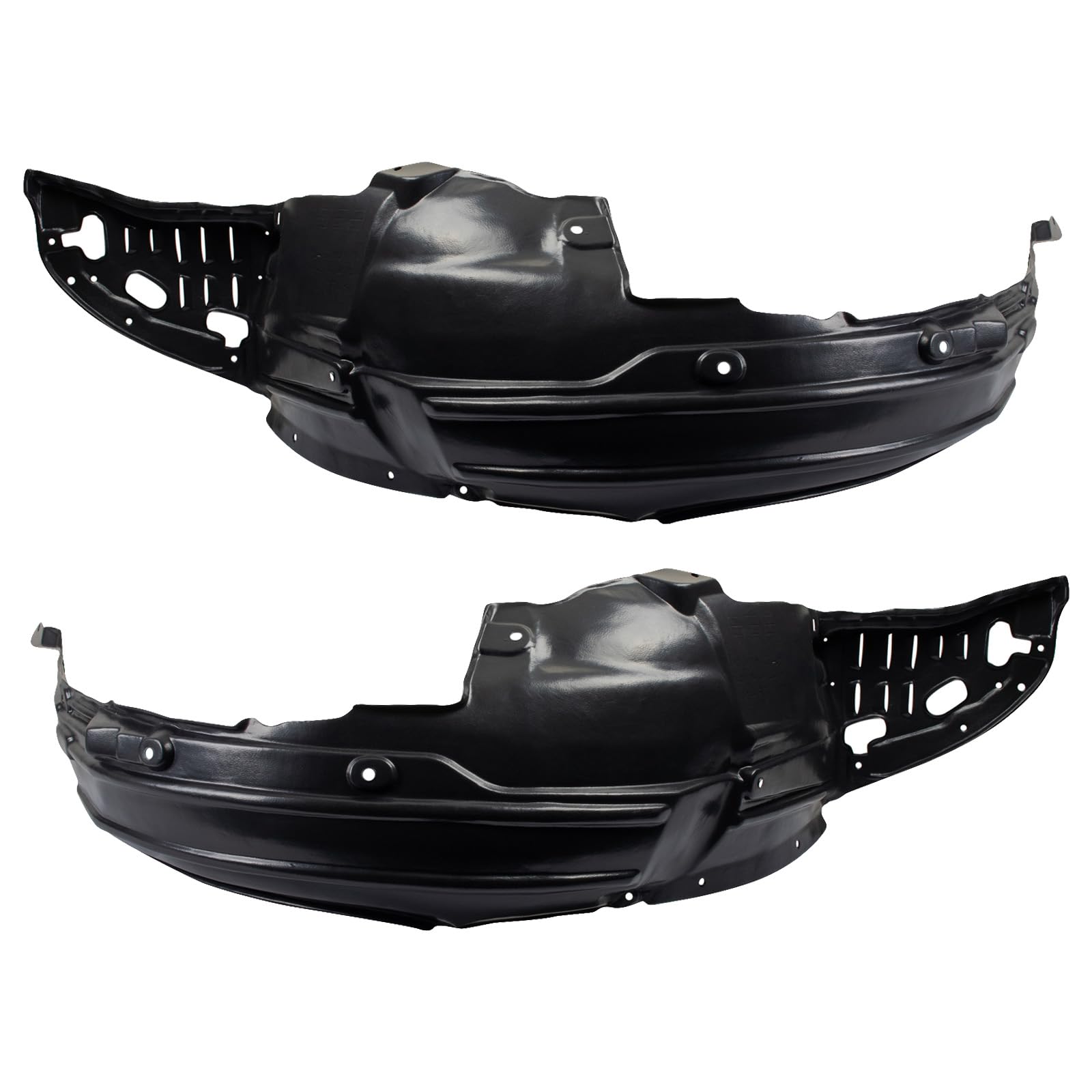 Trq Front Inner Fender Liner Set Compatible With 2009-2011 Acura Tl Ac1248125 Ac1249125