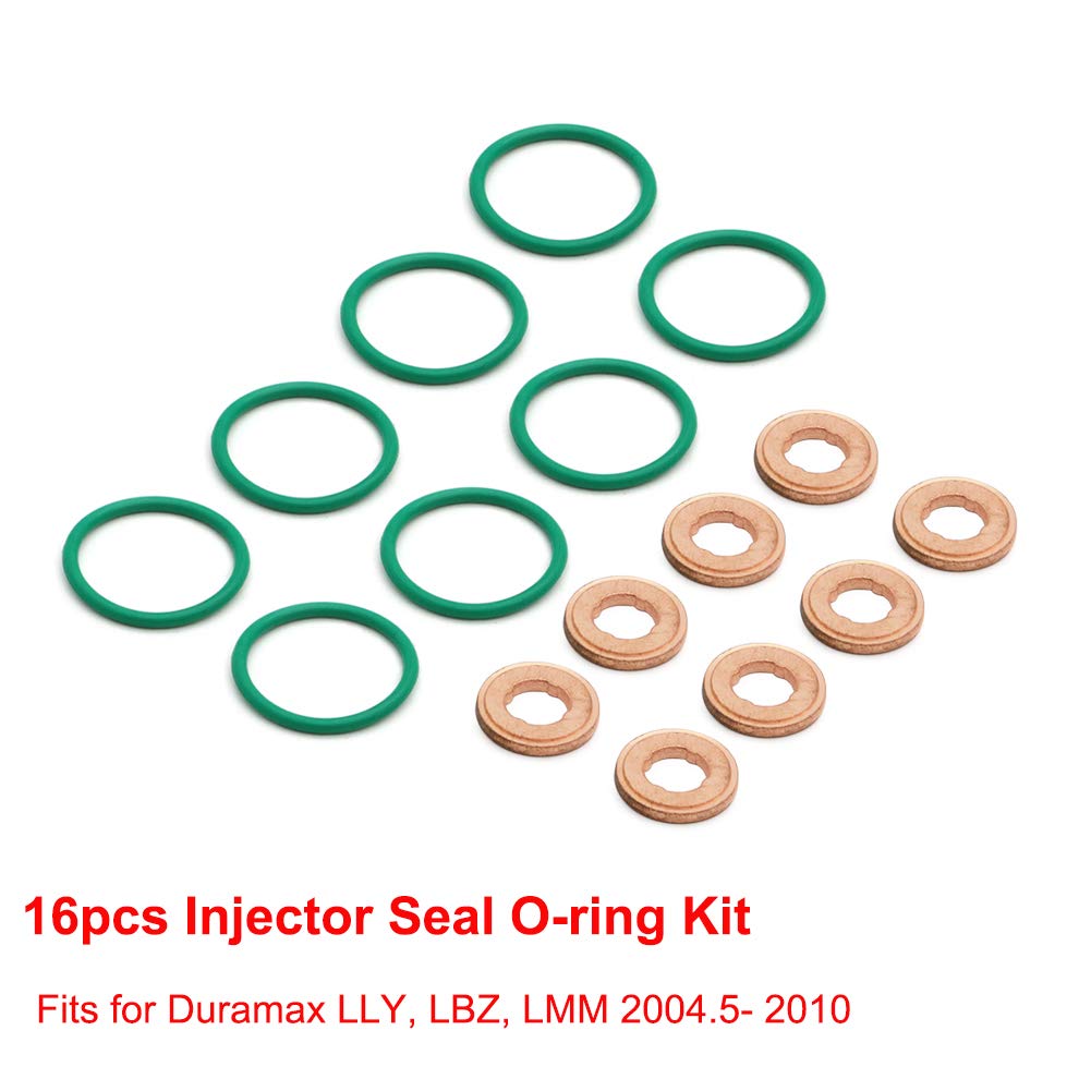 Autovic Injector O-Ring Seal Kit For 2004.5-2010 Durmax Lly Lbz Lmm Gaskets O-Rings Kits-16Pcs