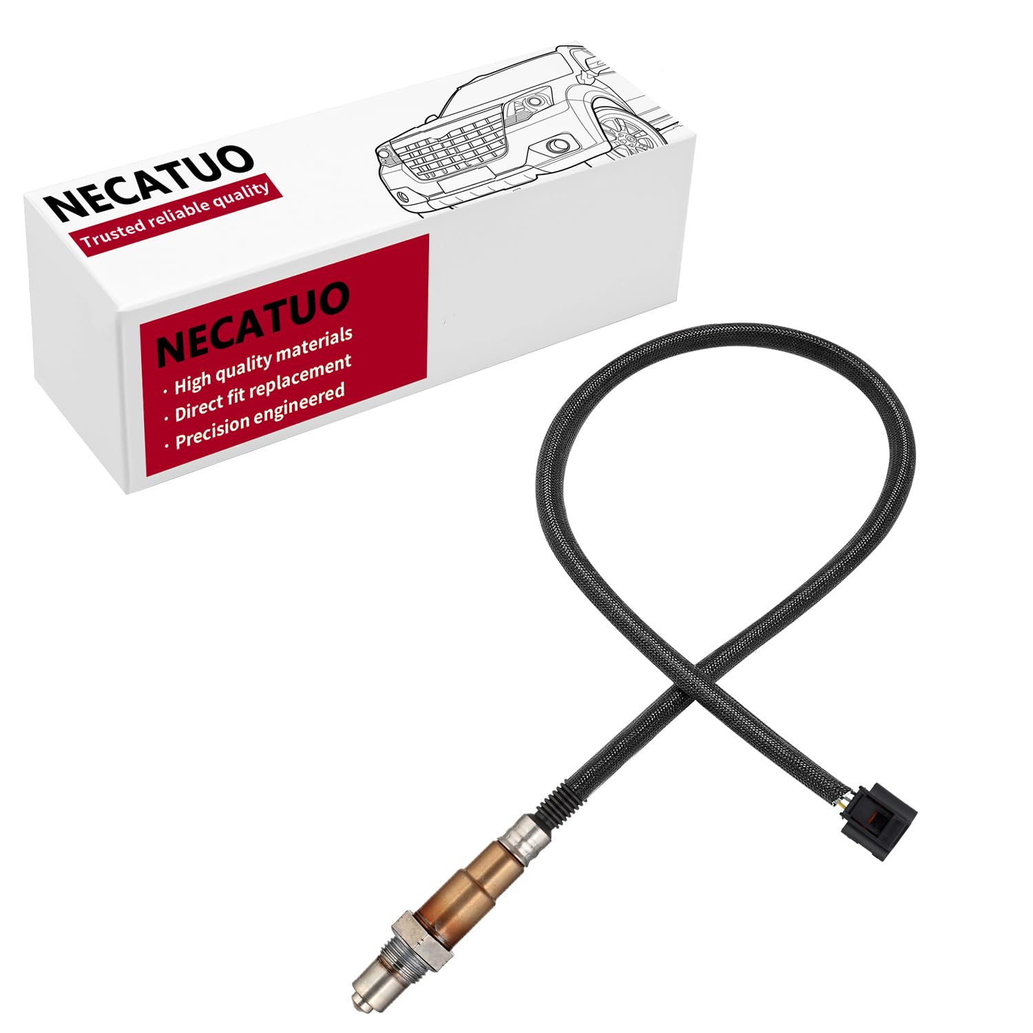 Necatuo 250-25087 Upstream Oem Oxygen Sensor O2 Sensor Compatible With Bmw 550I 650I 750I X5 X6 Mini Cooper R60 Replace 17187 11