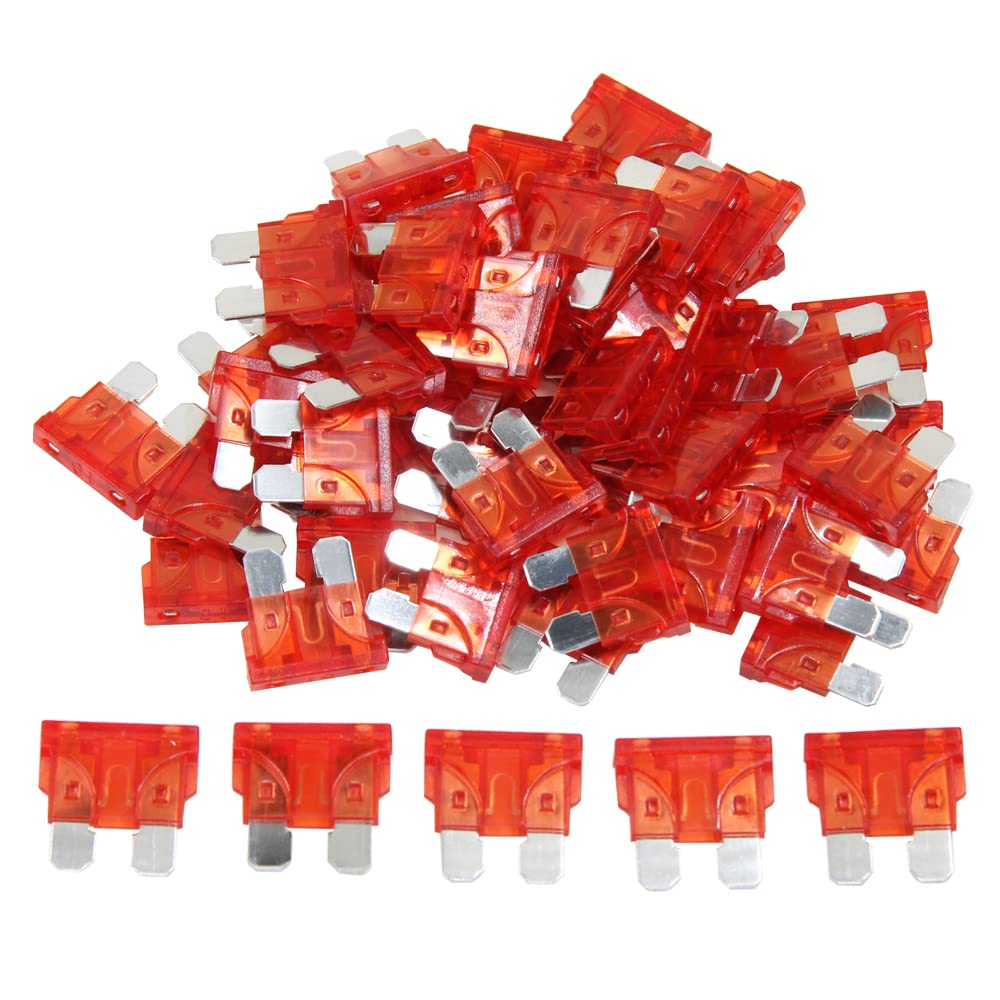 (55 Pcs) 10 Amp Standard Blade Fuse, 10A Automotive Fuse For Car Truck