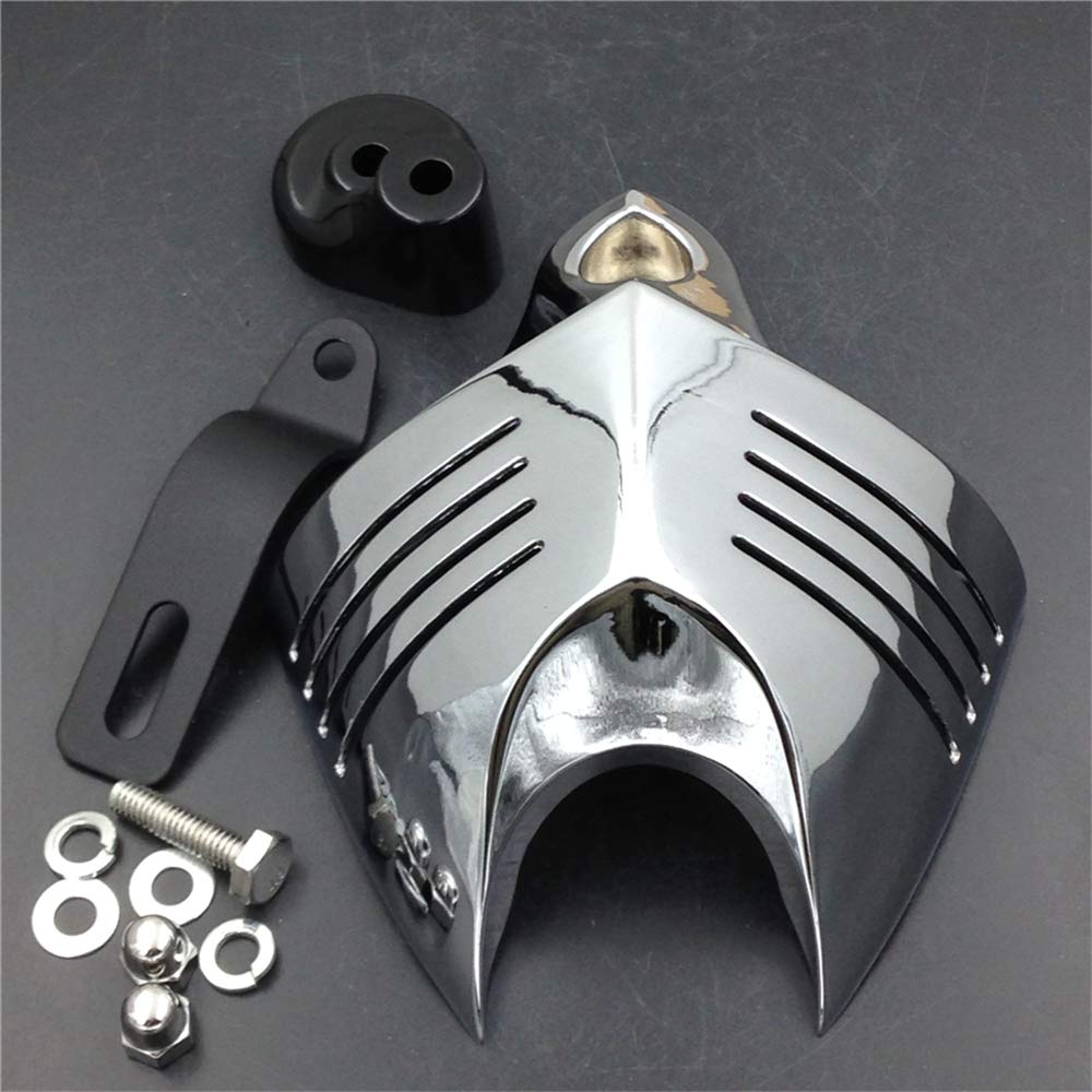 Httmt Mt246-001-Cd Chrome Horn Cover Compatible With Harley Big Twins V-Rods Stock Cowbell Horns 1992-2020