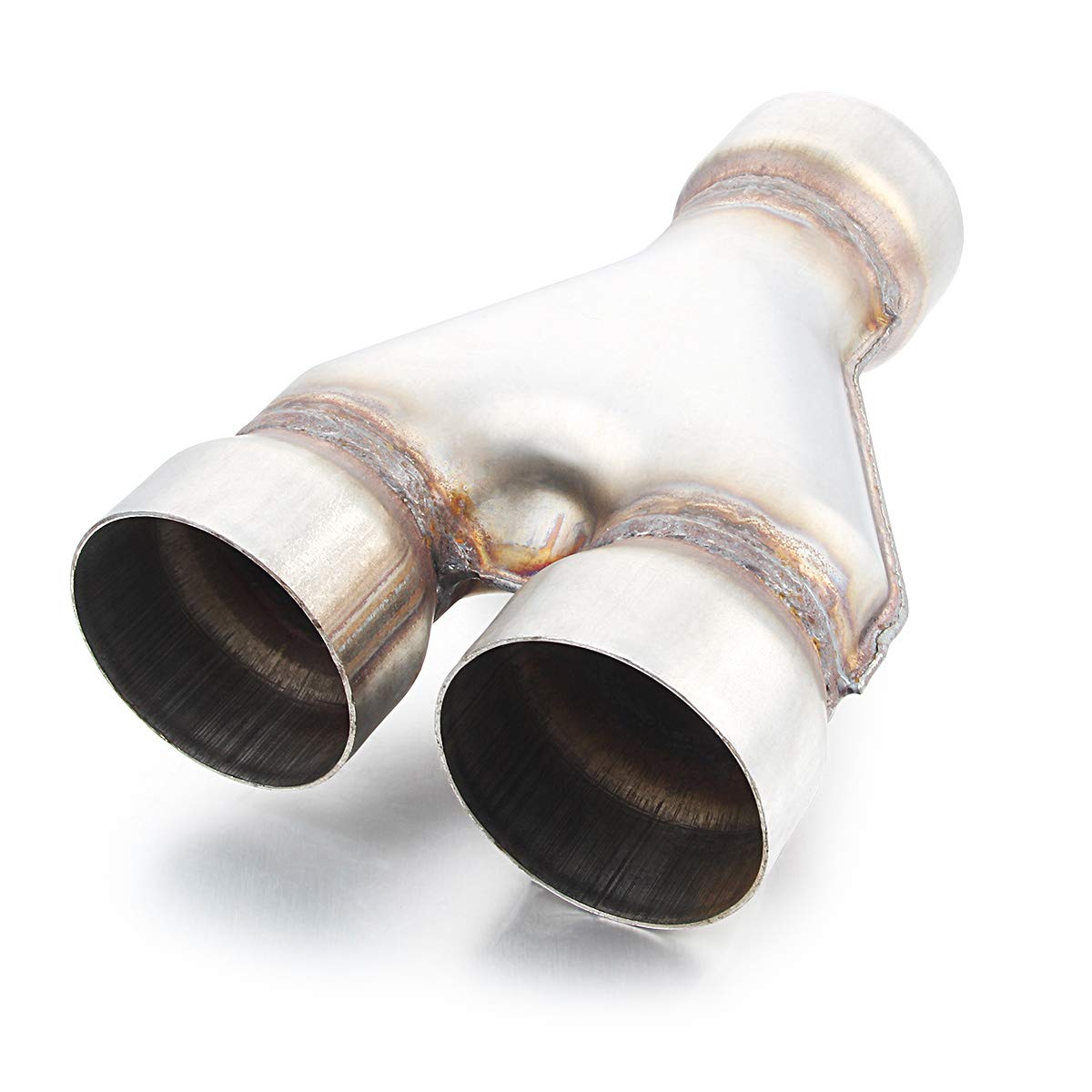 Exhaust Y Pipe 3'' Inlet, A-Karck 3'' Outlet Y Pipe Create Dual Exhausts Withstands High Temperatures