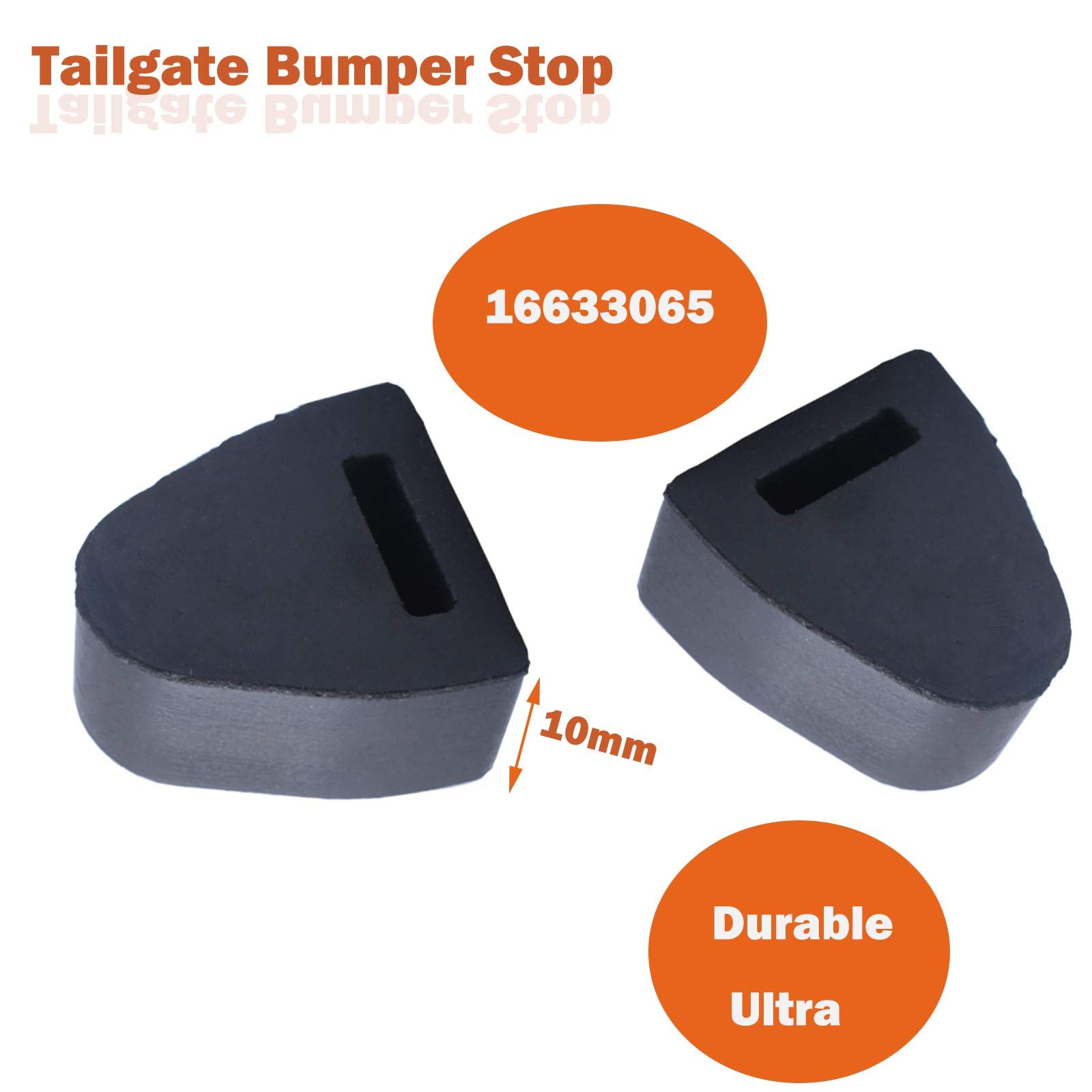 ?????????????? 16633065 Tailgate Latch Bumper Stop For Compatible With Chevy Silverado Si-Er-Ra Pickup 1999-2007, Right Or Left Rubber Bumpers Stop, Compatible With Gm 16633065, For Dorman 45679