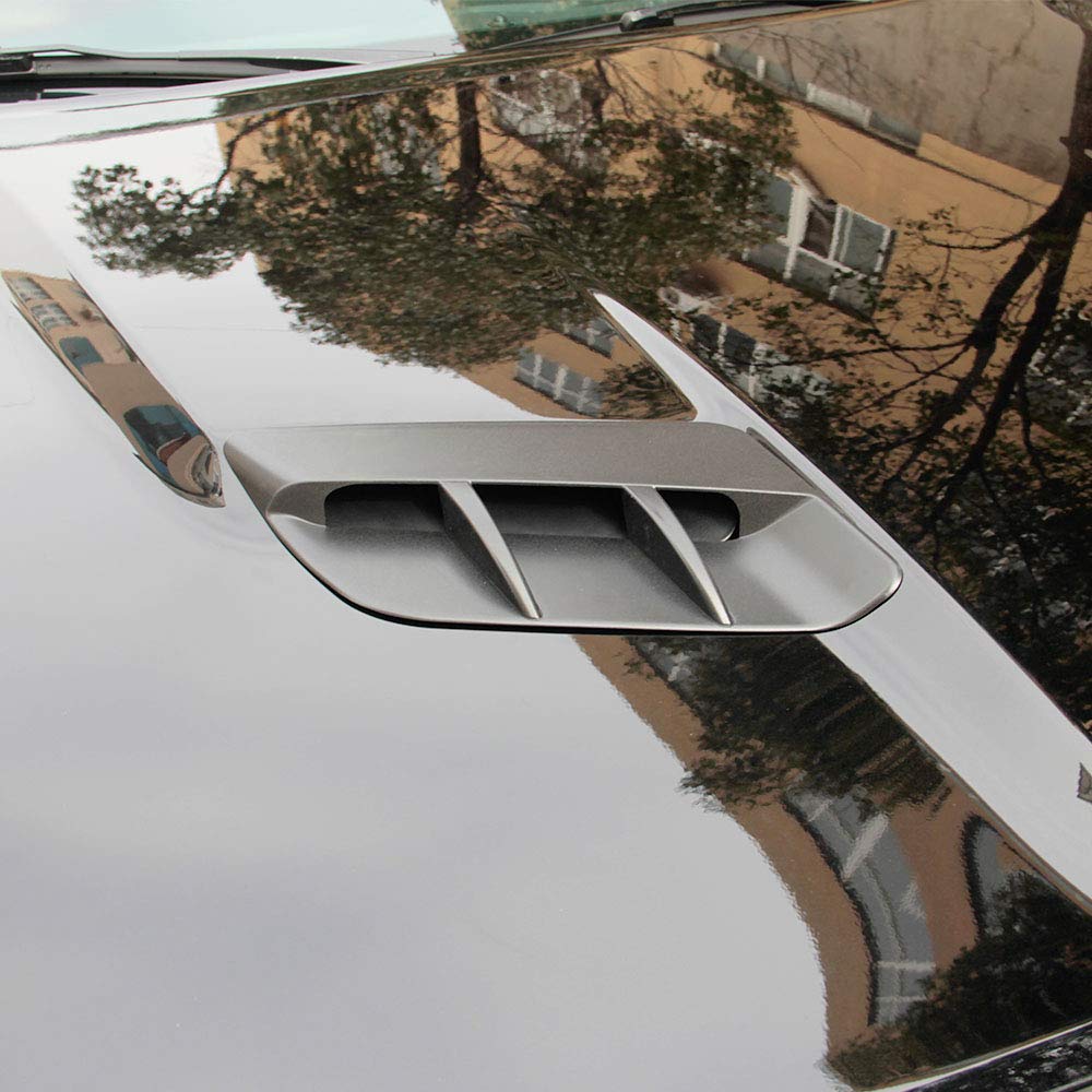 Korlot Engine Hood Air Outlet Vent Moulding Cover Trim For Dodge Challenger 2015-2023 Sxt (Matte Black)