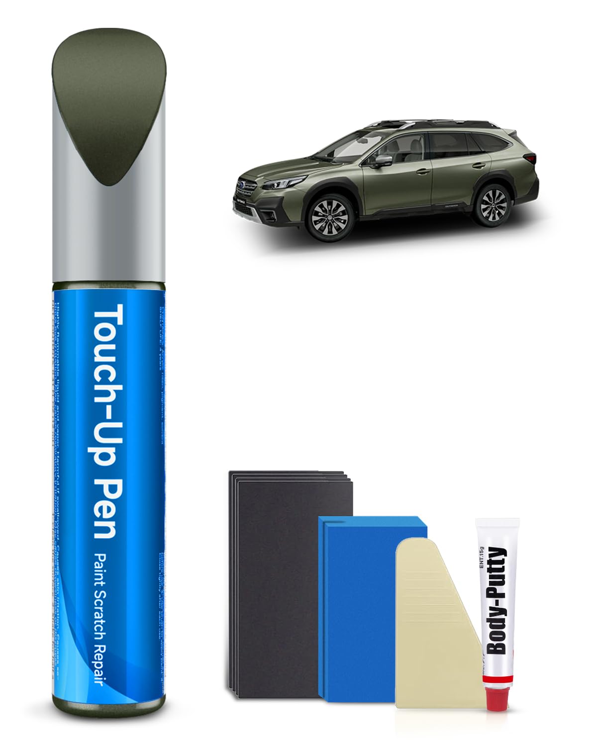 K4X Wilderness Green Metallic Touch Up Paint Kit Compatible with Subaru Exact Match Car Scratch Repair Touch Up Paint Kit