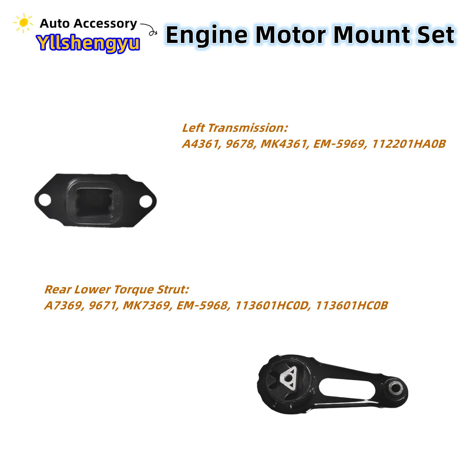 3Pcs Engine Motor Mount Set Fits for Nissan Versa 2012 2013 2014 2015 2016 2017 2018 2019 L4 1.6L Sedan,Versa Note 2014-2019 L4