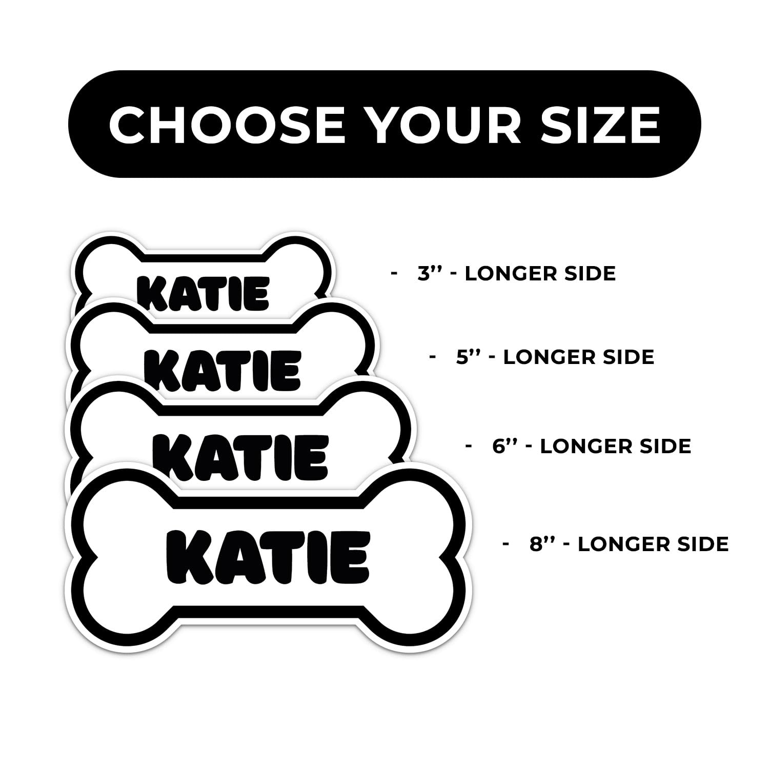 Katie Dog Name Sticker - Waterproof Vinyl Decal For Car Bumper, Laptop, Water Bottle, Wall, And Window, Size - 6'' Longer Side