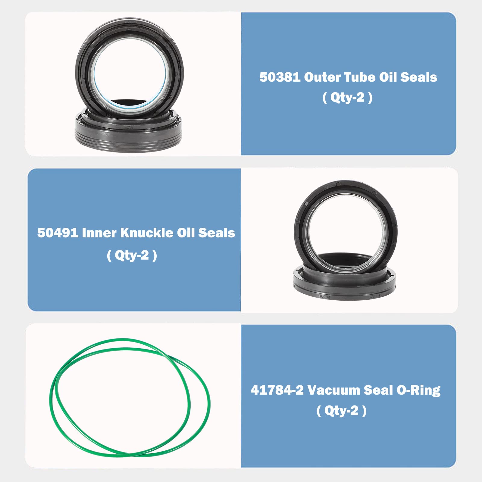 For Ford 1998 1999 2000 2001 2002 2003 2004 F250 F350 F450 F550,Superduty Dana 50 And 60,Front Axle Knuckle And Tube Seal Kit