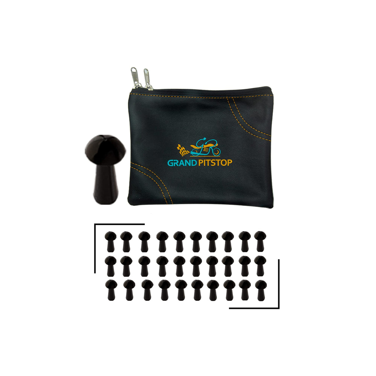 Grand Pitstop Replacement Mushroom Plugs For Tubeless Tire Puncture Repair Kit - For Cars, Motorcycles- Spare Plugs (30 Plugs)