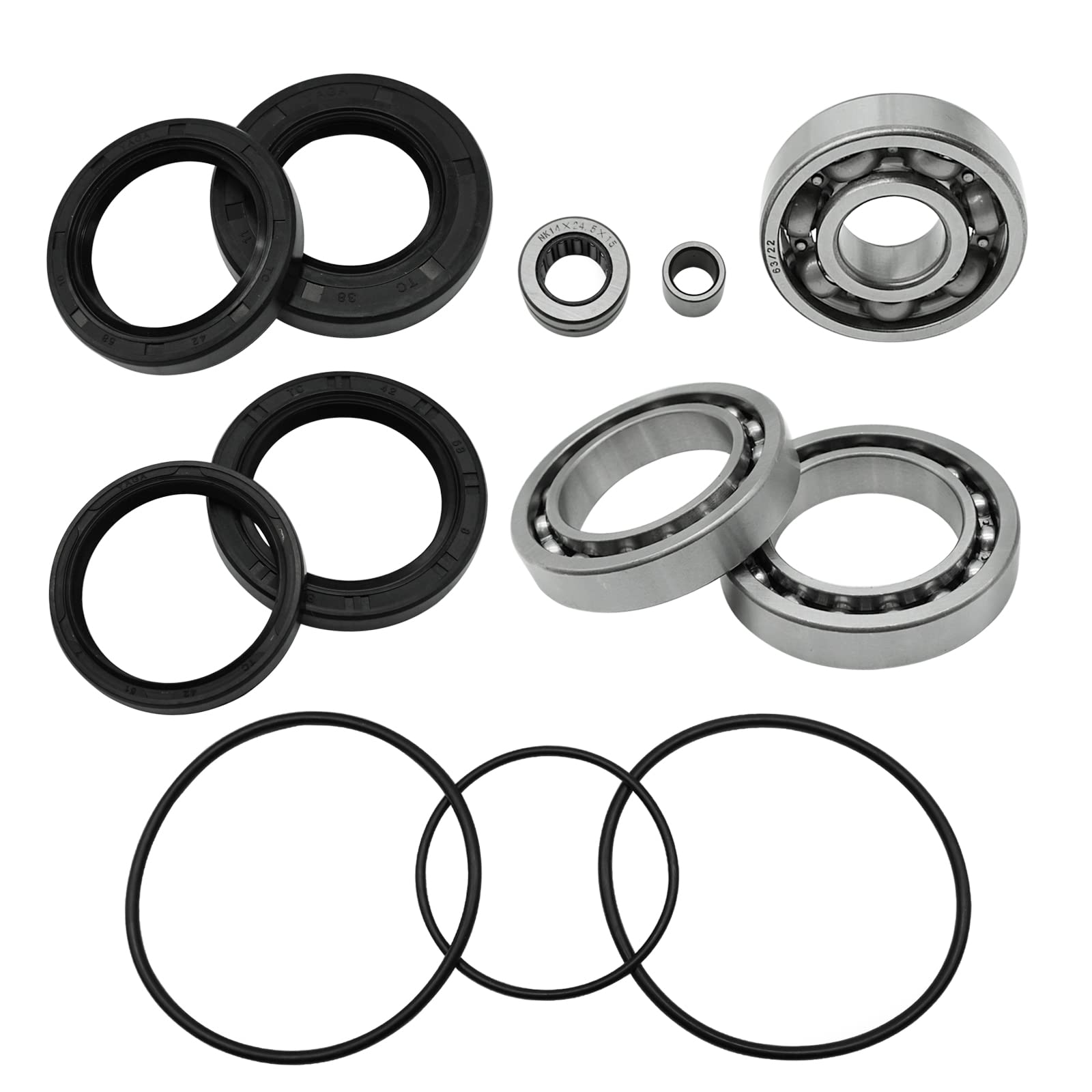 Rear Differential Bearings Seals Kit For Honda Fourtrax 300 Trx300 Trx300Fw 2X4 4X4 1988-2000, Oem# 91051-Hc4-003 91271-Hc4-004 91271-Hc4-004