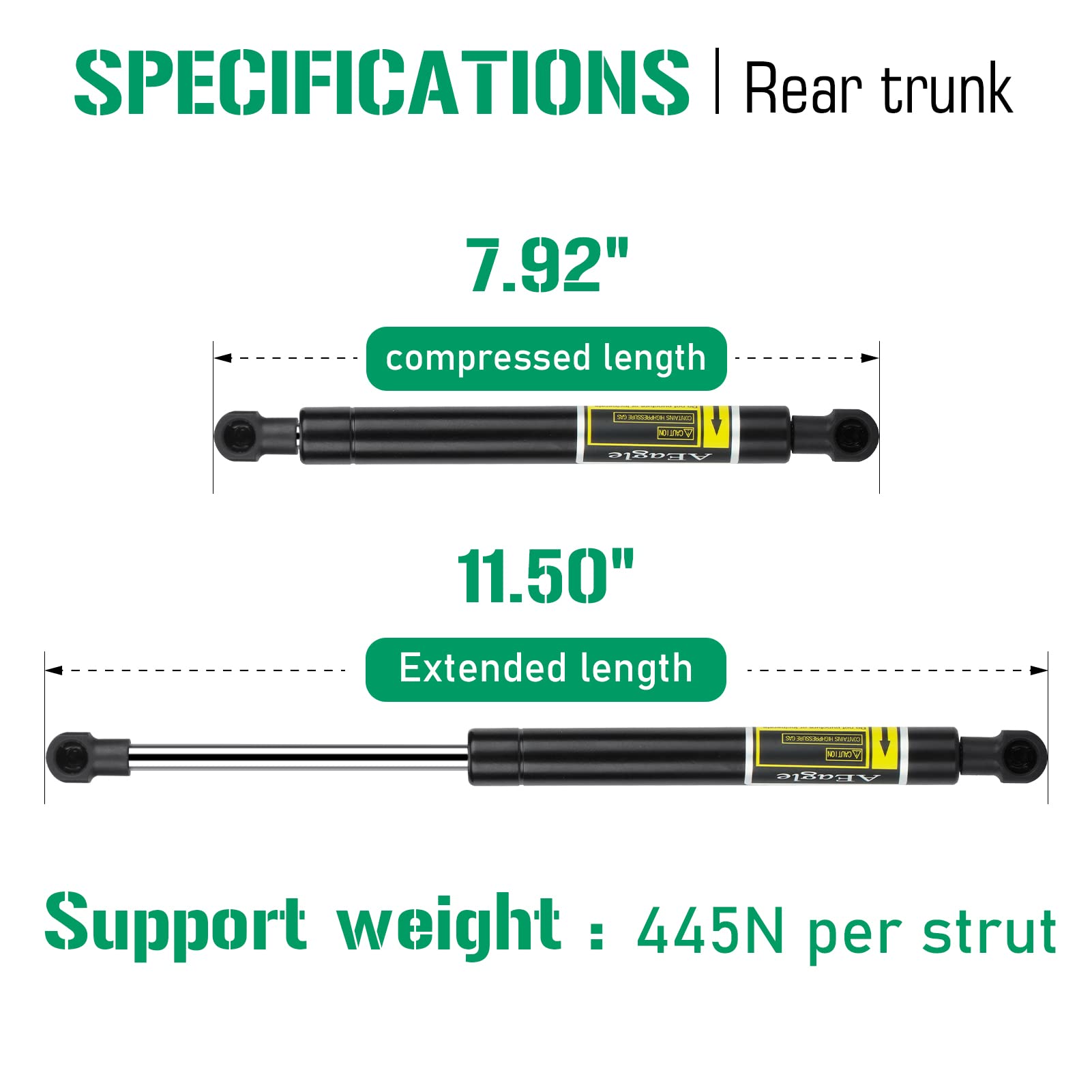 Rear Trunk Lift Supports Struts Shocks For Infiniti Q50 2014-2018, 6802 Qty 2
