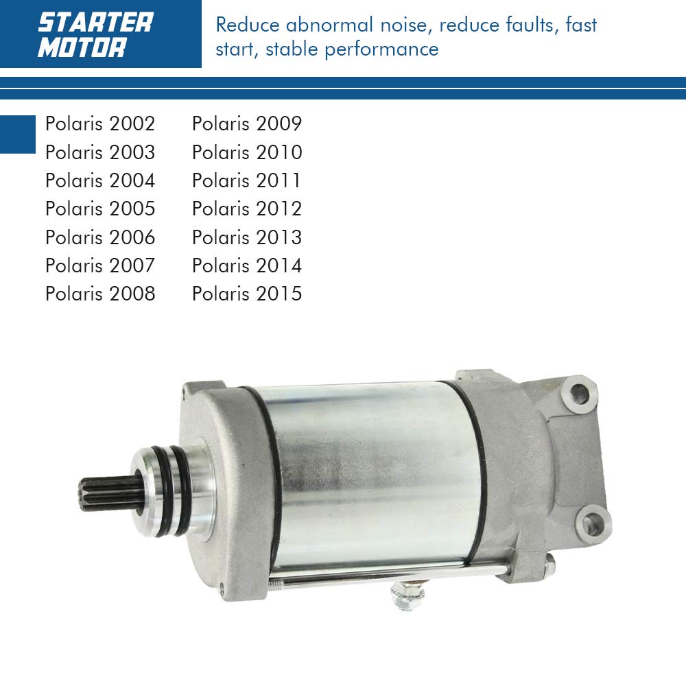 Starter Motor For 4010417 4011584 4012032 4013268 Replace 2002-2015 Polaris Atv Sportsman Ranger 600 700 800