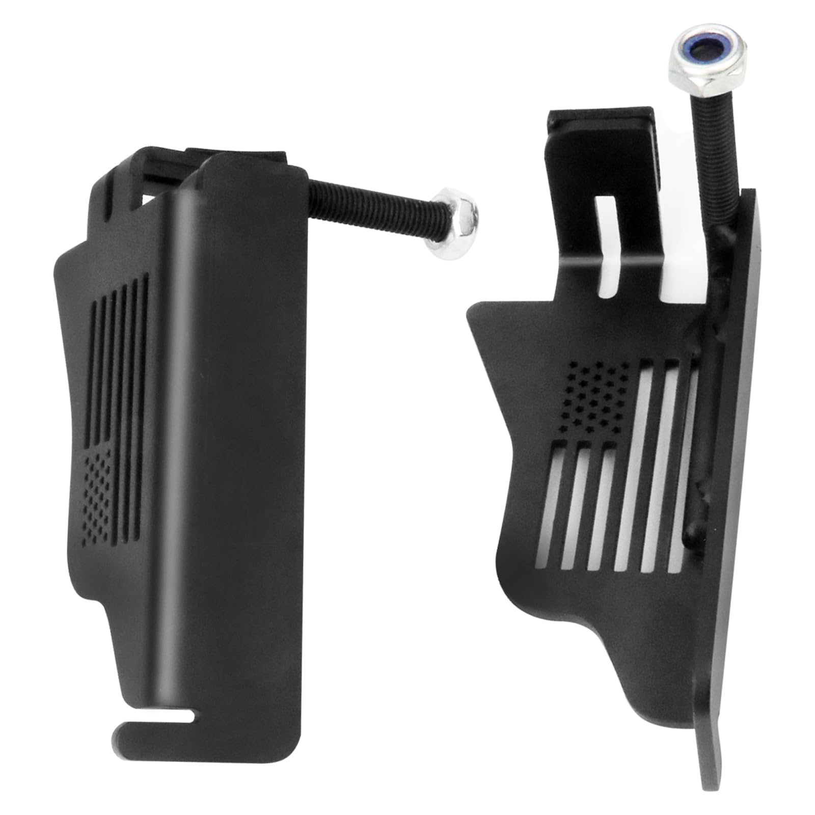 Steel Front Foot Pegs Rest Pedal Compatible with 2007-2021 Jeep Wrangler JK JKU JL JLU Unlimited 2-Door / 4-Door Exterior Door H