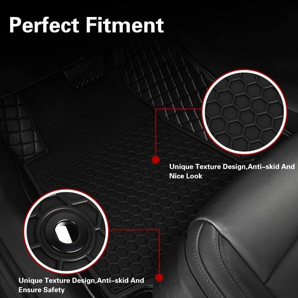San Auto Car Floor Mats Custom Fit For Toyota Camry 9Th 2025 Full Black Rubber Car Floor Liners Set All Weather Season Protectio
