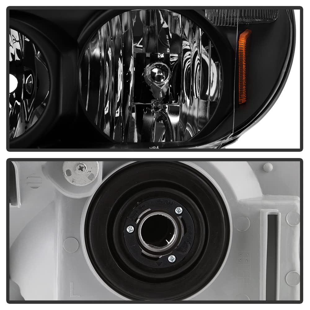Acanii - For Black 2003 2004 2005 Toyota 4Runner 4-Runner Headlights Headlamps Driver + Passenger Side