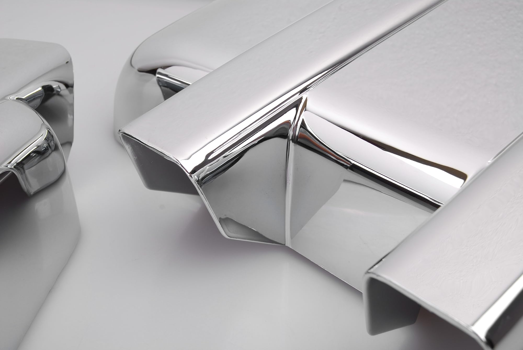 Chrome Side Door Full Towing Mirror Add-on Style Cover Trims Compatible with Ford F250 F350 F450 Super Duty 2008-2016