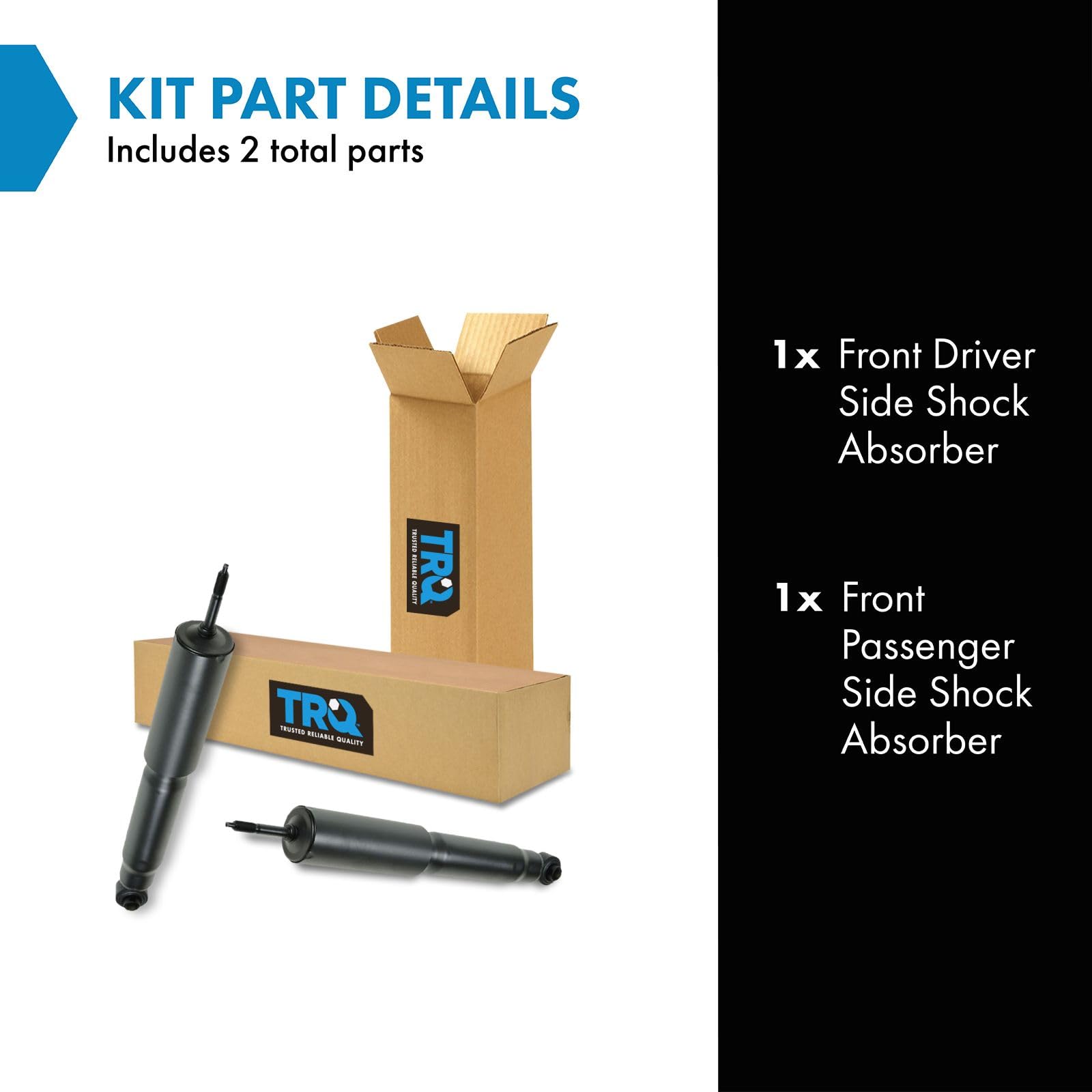 Trq Front Shock Absorber Set Compatible With 1997-2002 Ford Expedition 1997-2003 F-150 2004 F-150 Heritage 1997-1999 F-250