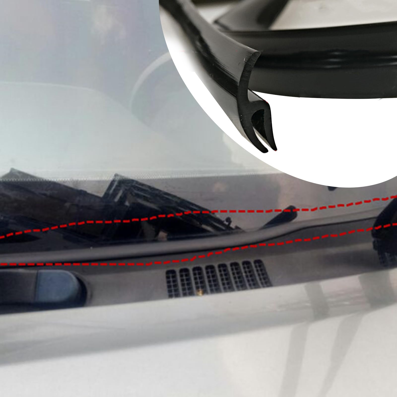 Smeyta Windshield Rubber Seal Strip,Weather Stripping Seal Strip for Windshield,Car Weather Stripping,Sunroof Seal for Car/Truck
