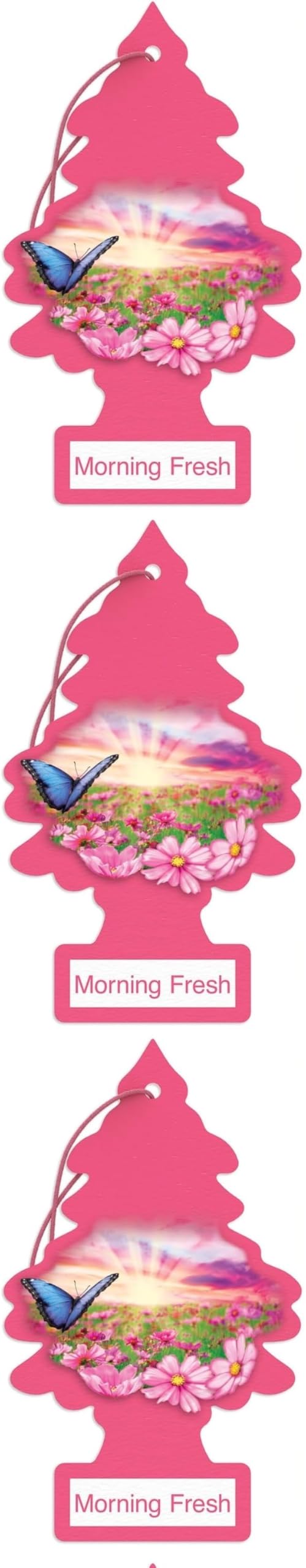 Little Trees Car Air Freshener | Hanging Paper Tree For Home Or Car | Morning Fresh | 3 Pack