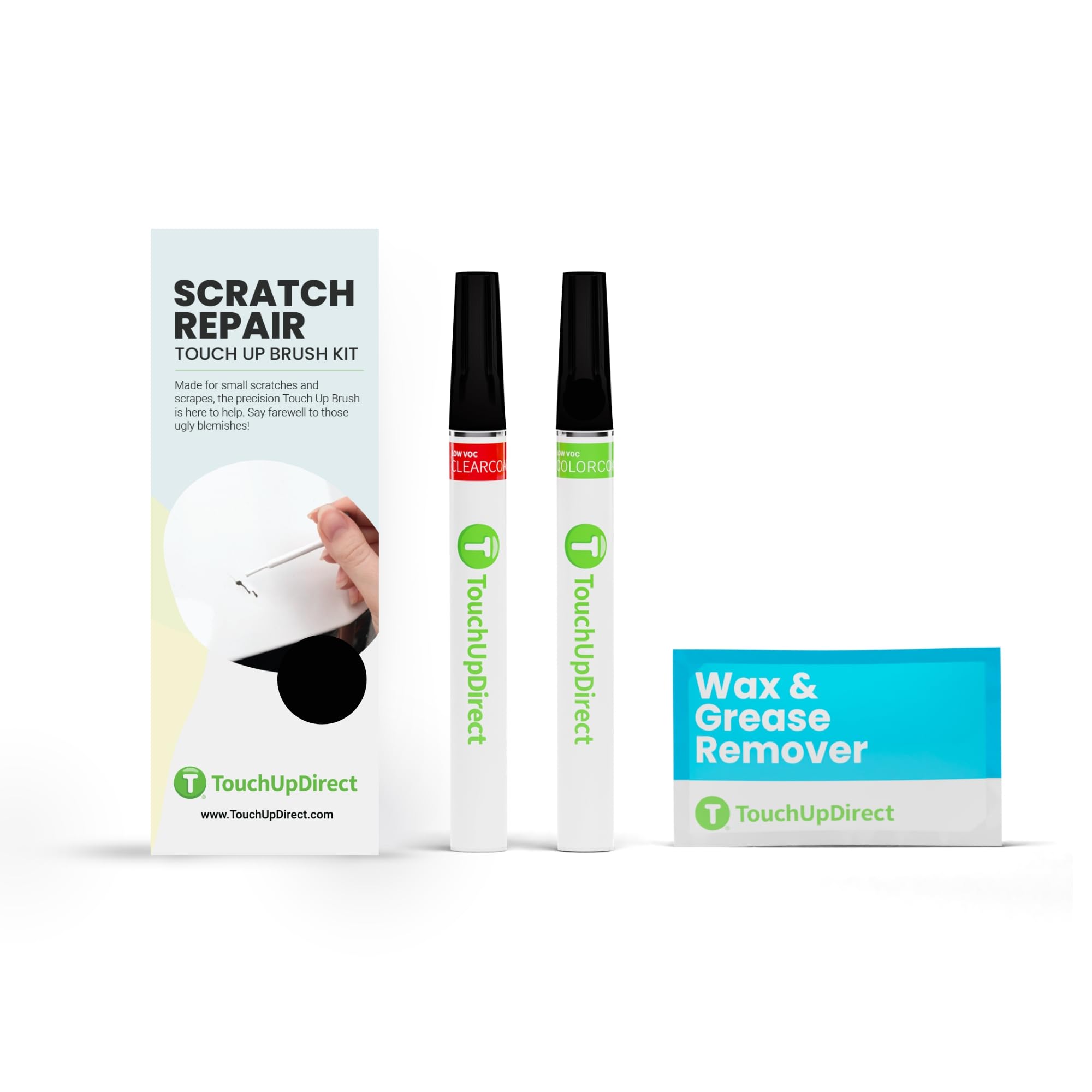 TouchUpDirect UM Agate Black Compatible with Ford Exact Match Scratch Repair Touch Up Paint - Brush Kit