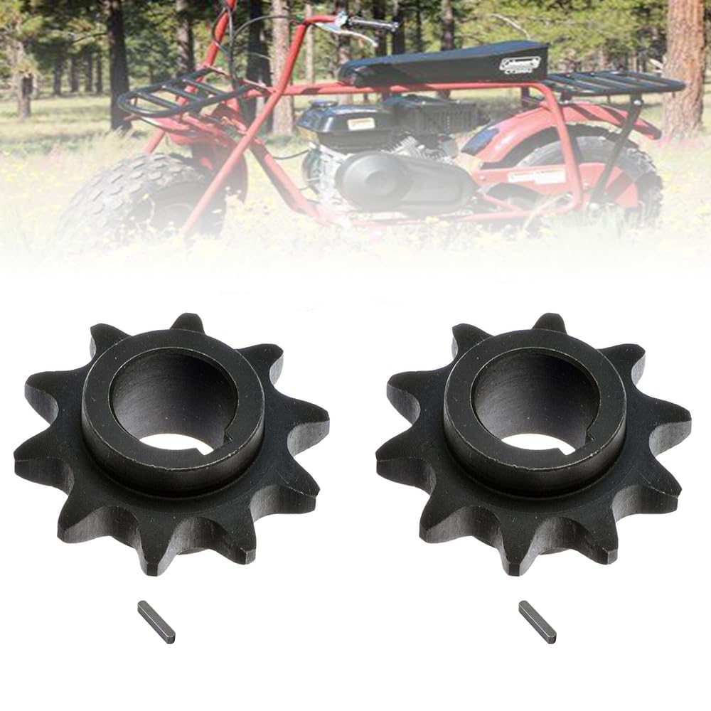Chikia 2Pcs Coleman Ct200U 10 Tooth Front Chain Sprocket #40#41 420 Chain Sprocket With 5/8'' Bore For Coleman Ct200U Bt200X Kt1