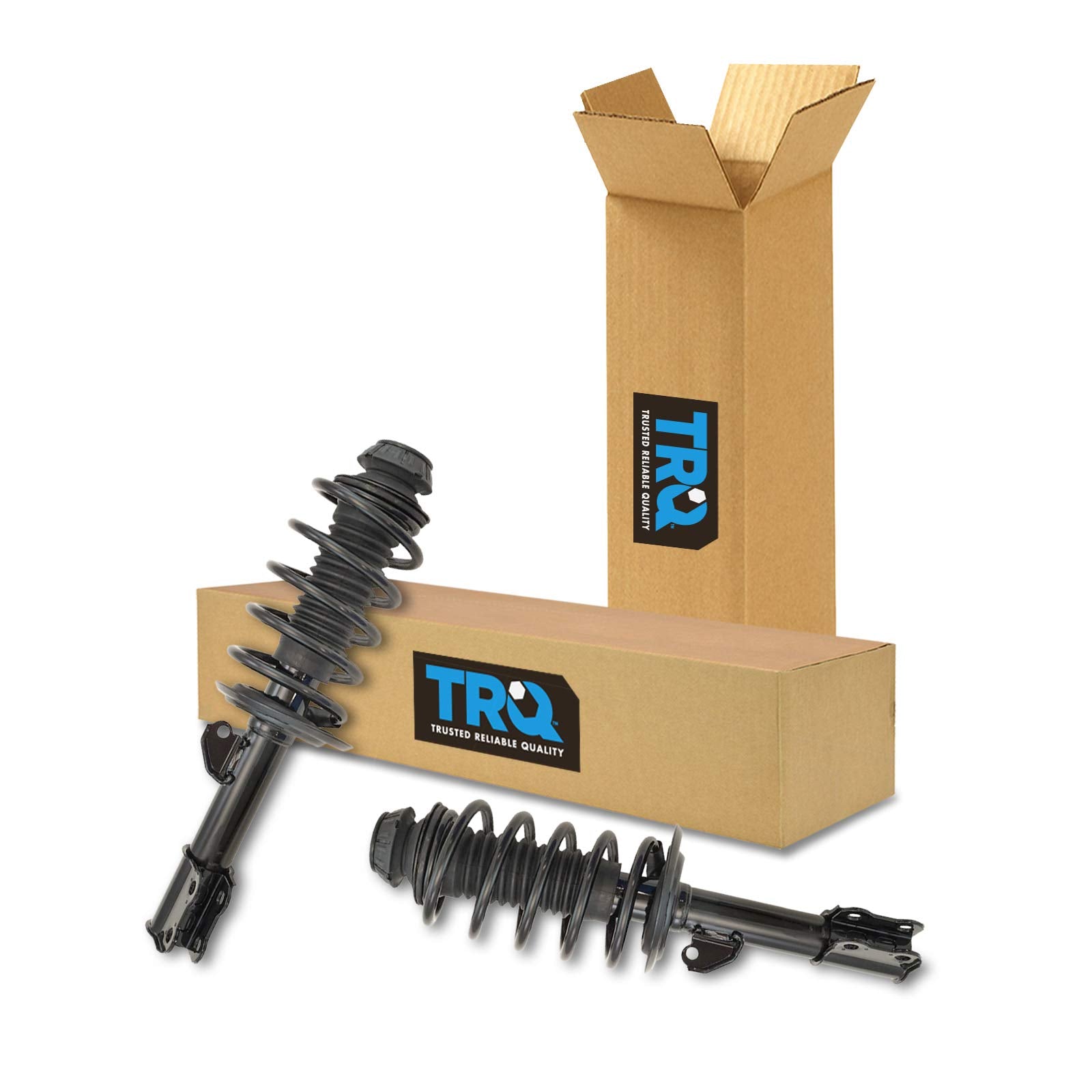 Trq Front Strut & Coil Spring Assembly Set Driver & Passenger Sides Compatible With 12-18 Toyota Prius C