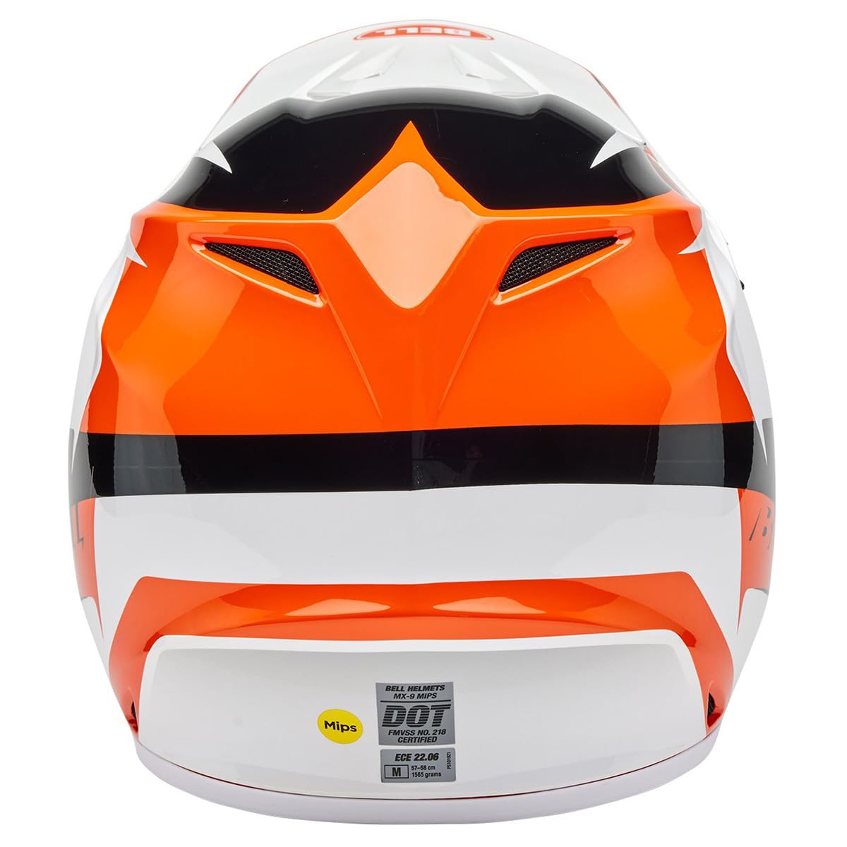 Bell Mx-9 Mips Dirt Helmet (Gloss Rift Orange/White - Large)