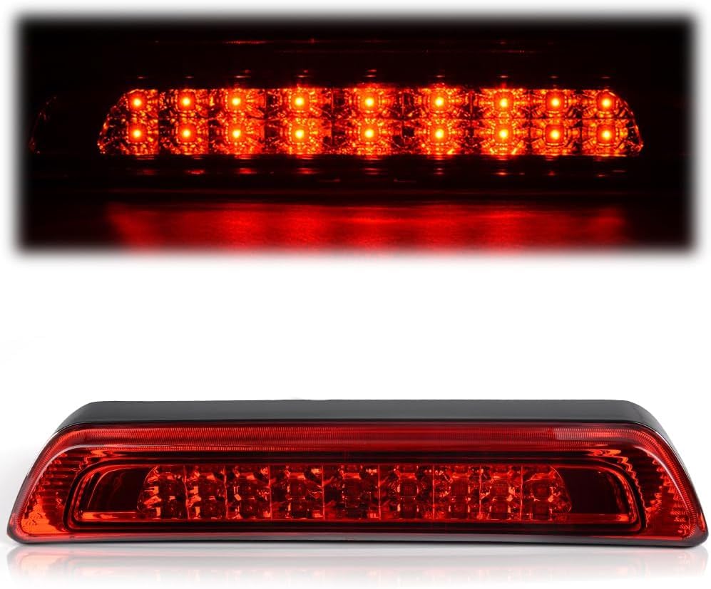 Cheda Third 3D Brake Lights, Compatible With 2007-2016 Toyota Tundra V8, Led Bar Tail Cargo Lamp, Clear Lens Black Housing,81570
